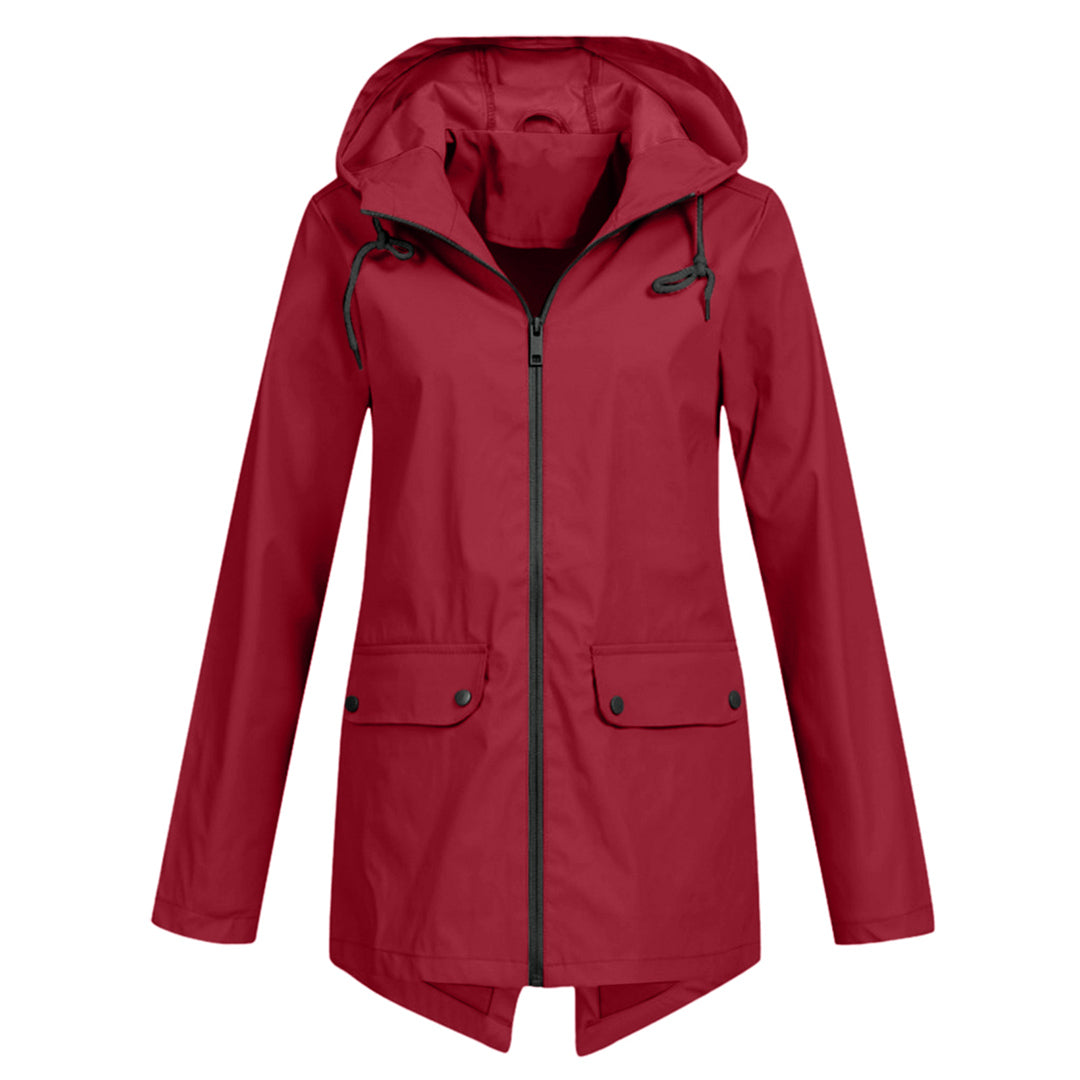 Outdoor - Lange Regenjas Met Capuchon Voor Dames