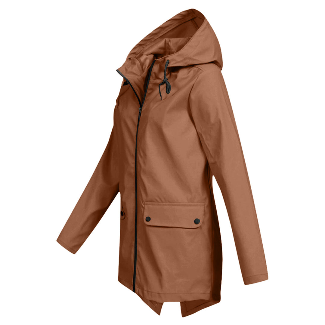 Outdoor - Lange Regenjas Met Capuchon Voor Dames