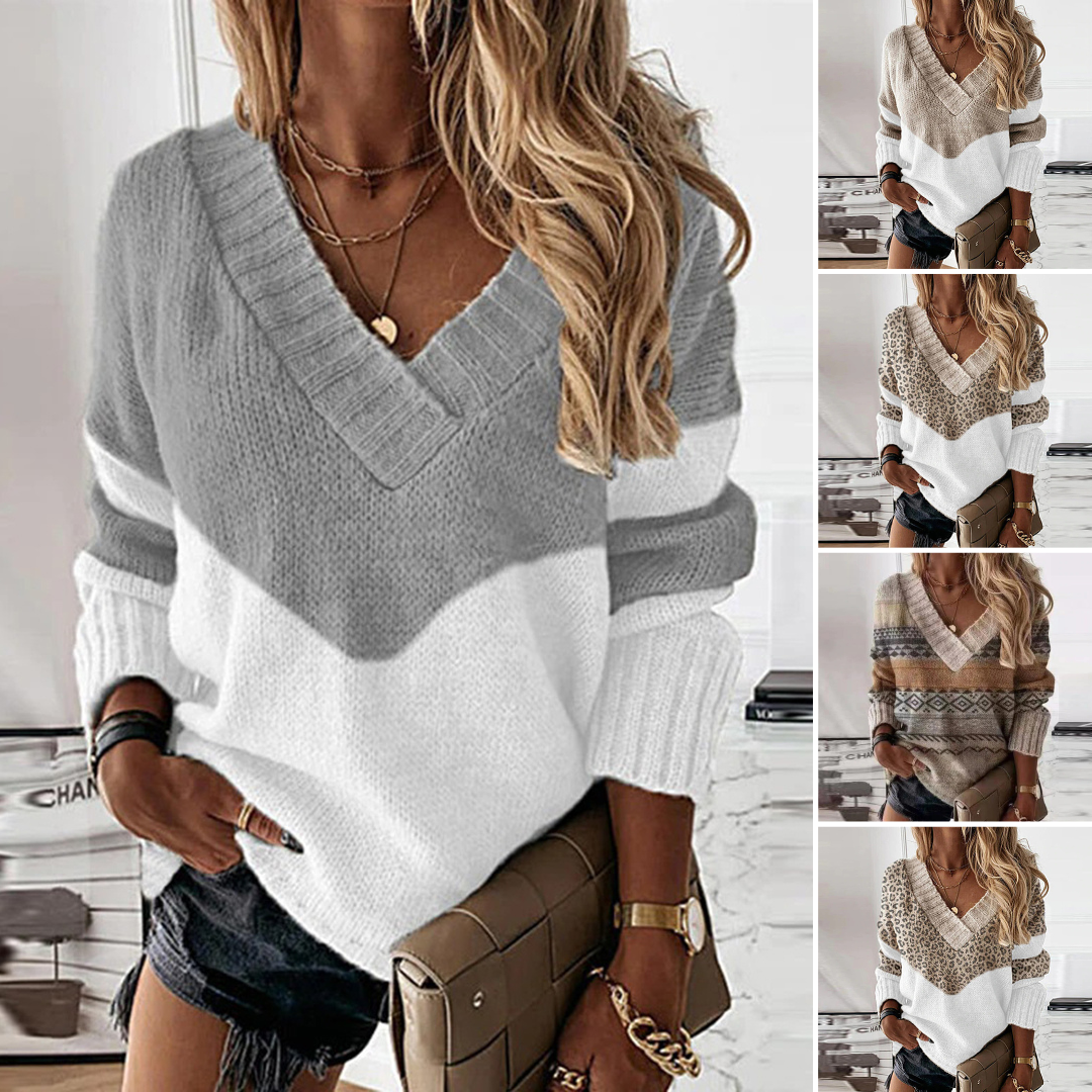 Casual Dames Trui Met V-hals