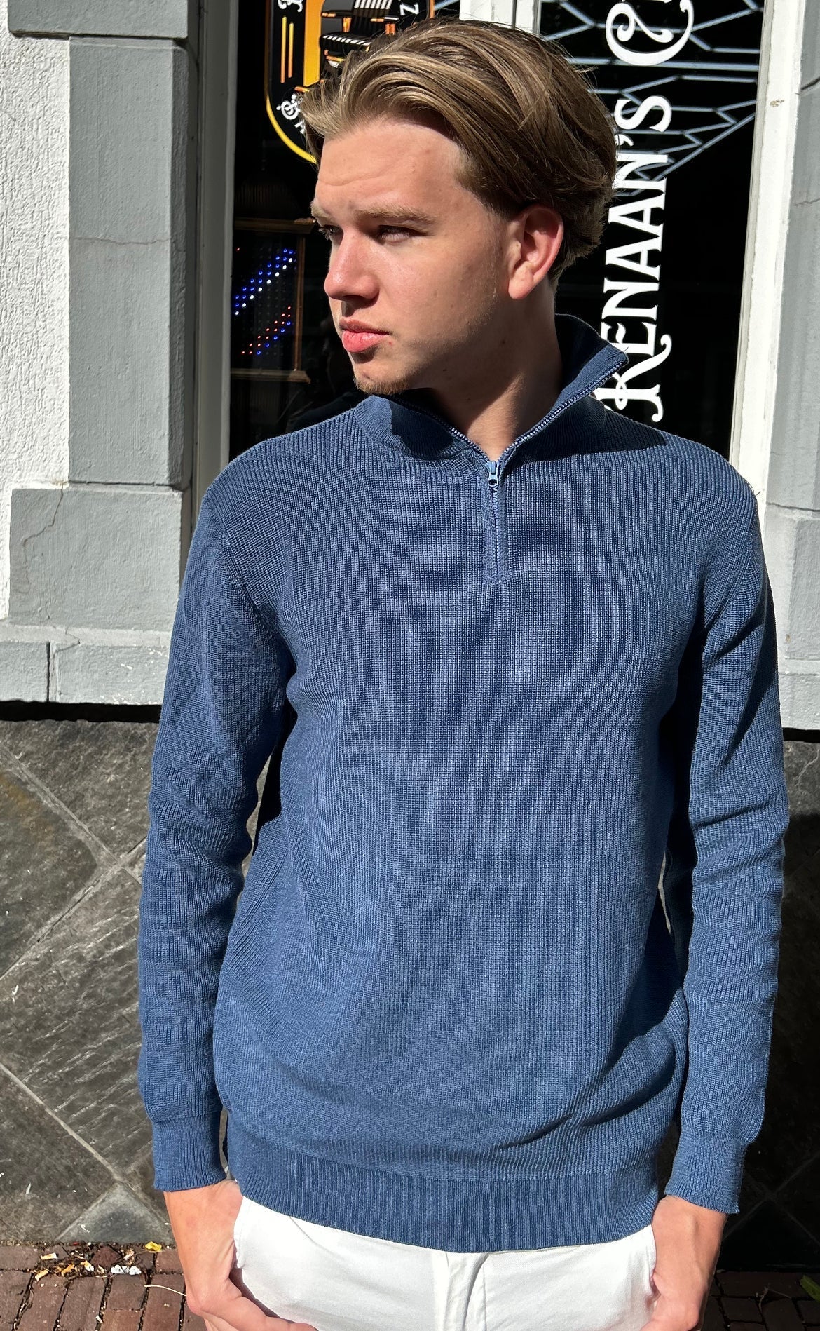 Stijlvolle Half Zip Trui Voor Heren - Alexander