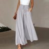 Losse Linnen Dames Broek Met Hoge Taille