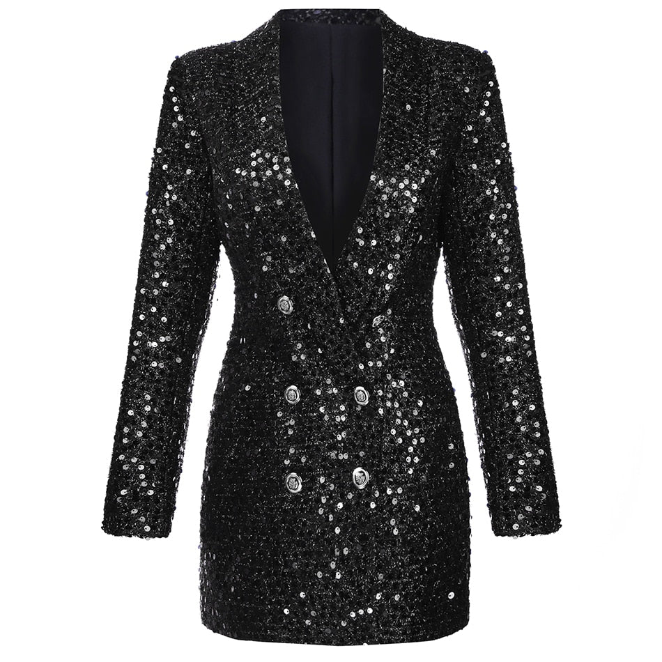 Blazer Jurk Met Glitters - Evora