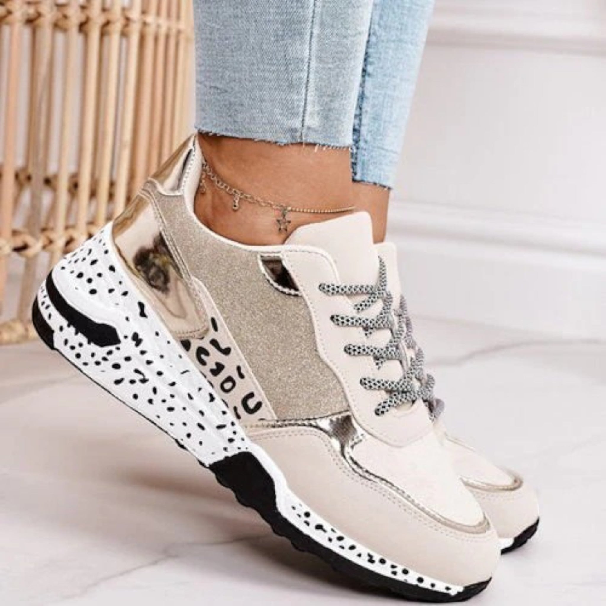 Trendy Sneakers Met Luipaardprint