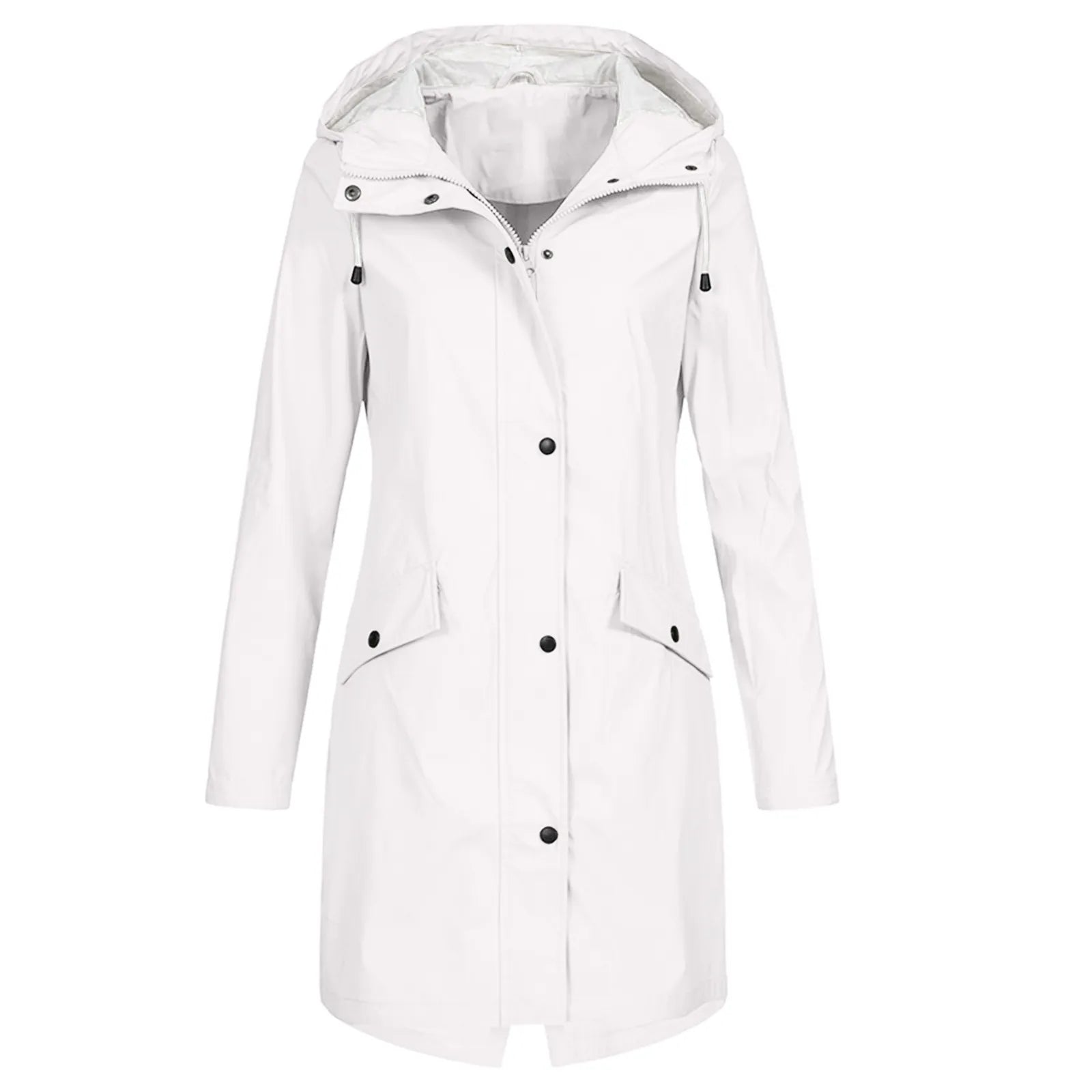Lange Regenjas Met Capuchon Voor Dames