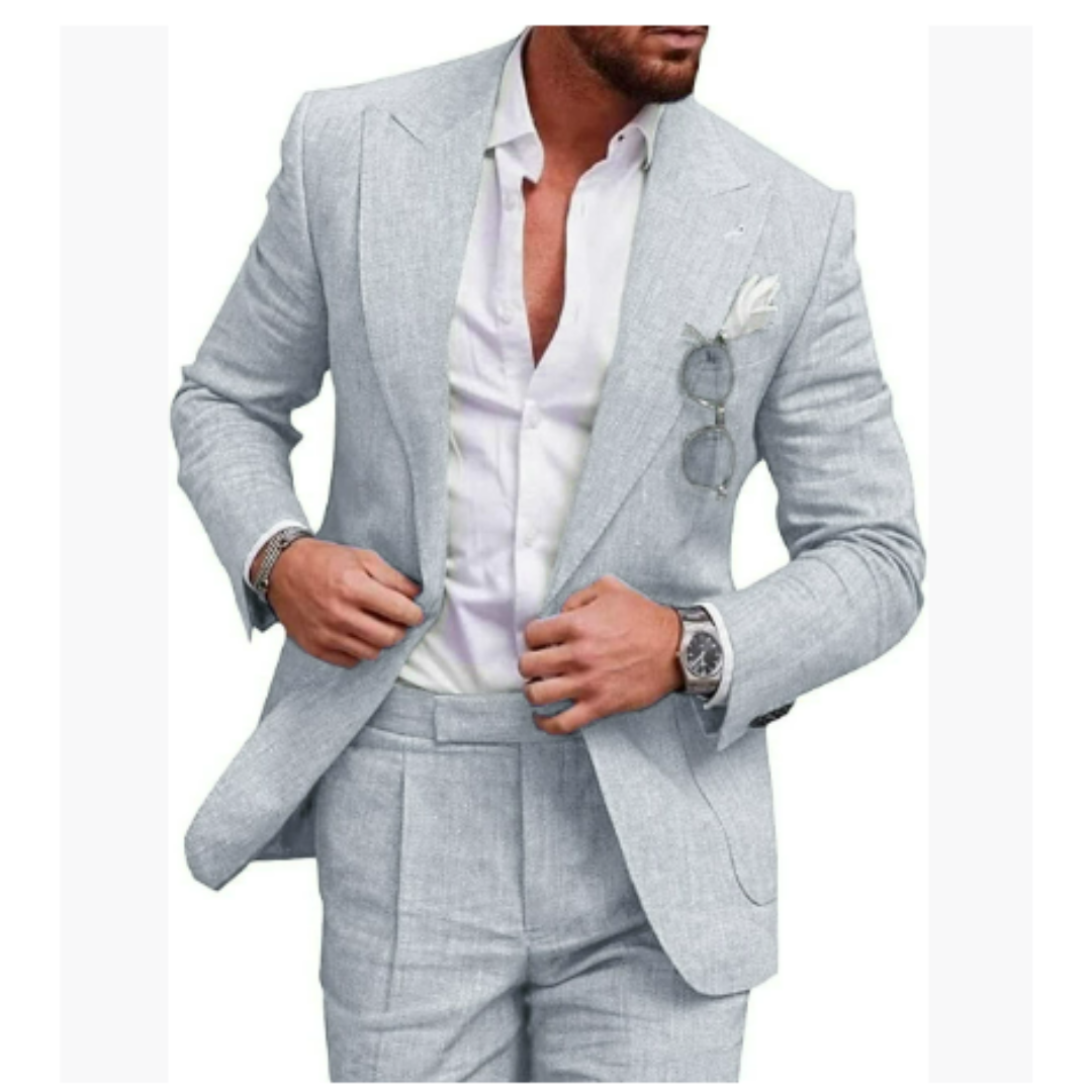 Tweedelige Blazer Set & Broek Set Voor Heren | Klassiek