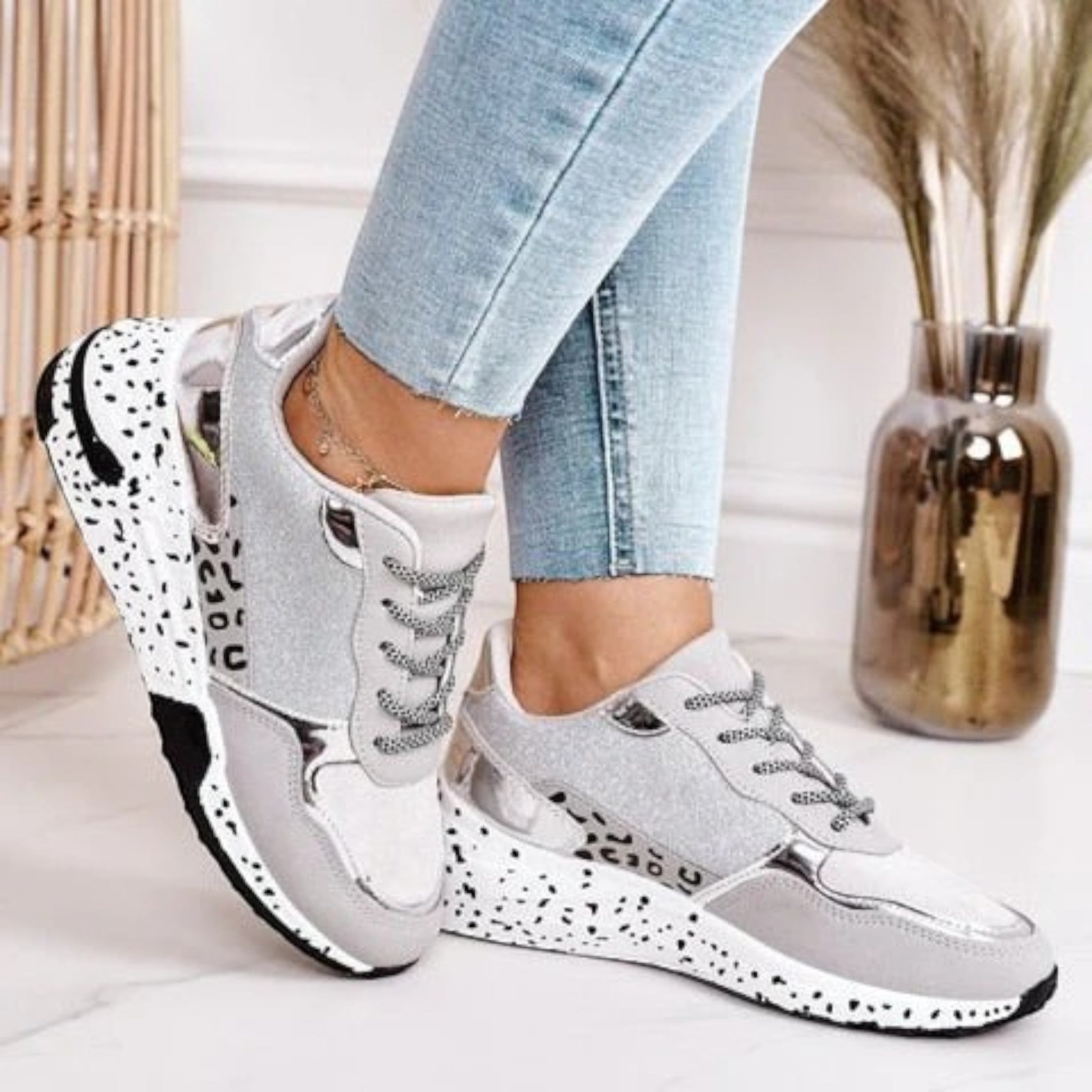 Trendy Sneakers Met Luipaardprint
