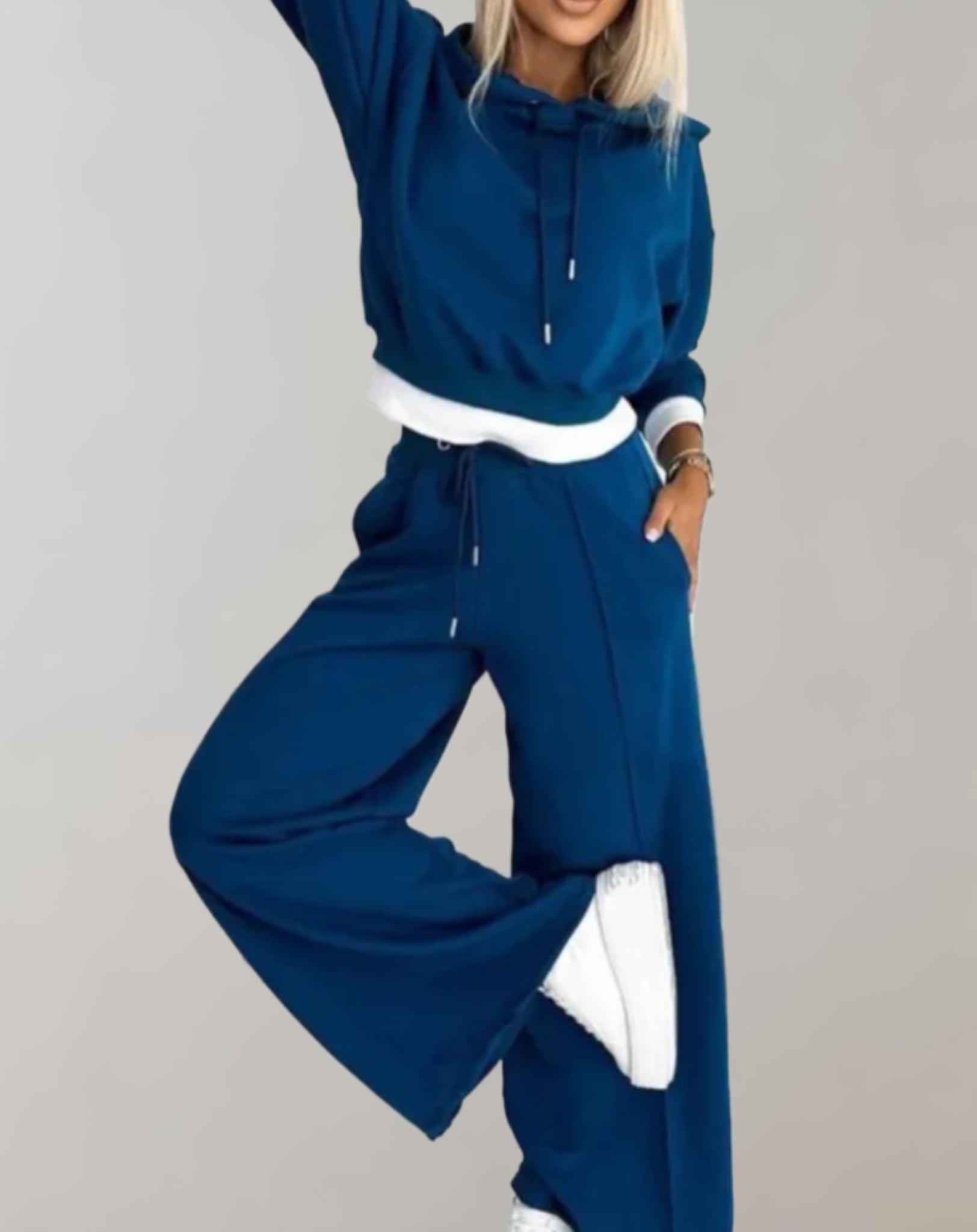 2-Delig Huispak Cropped Hoodie & Broek - Romy