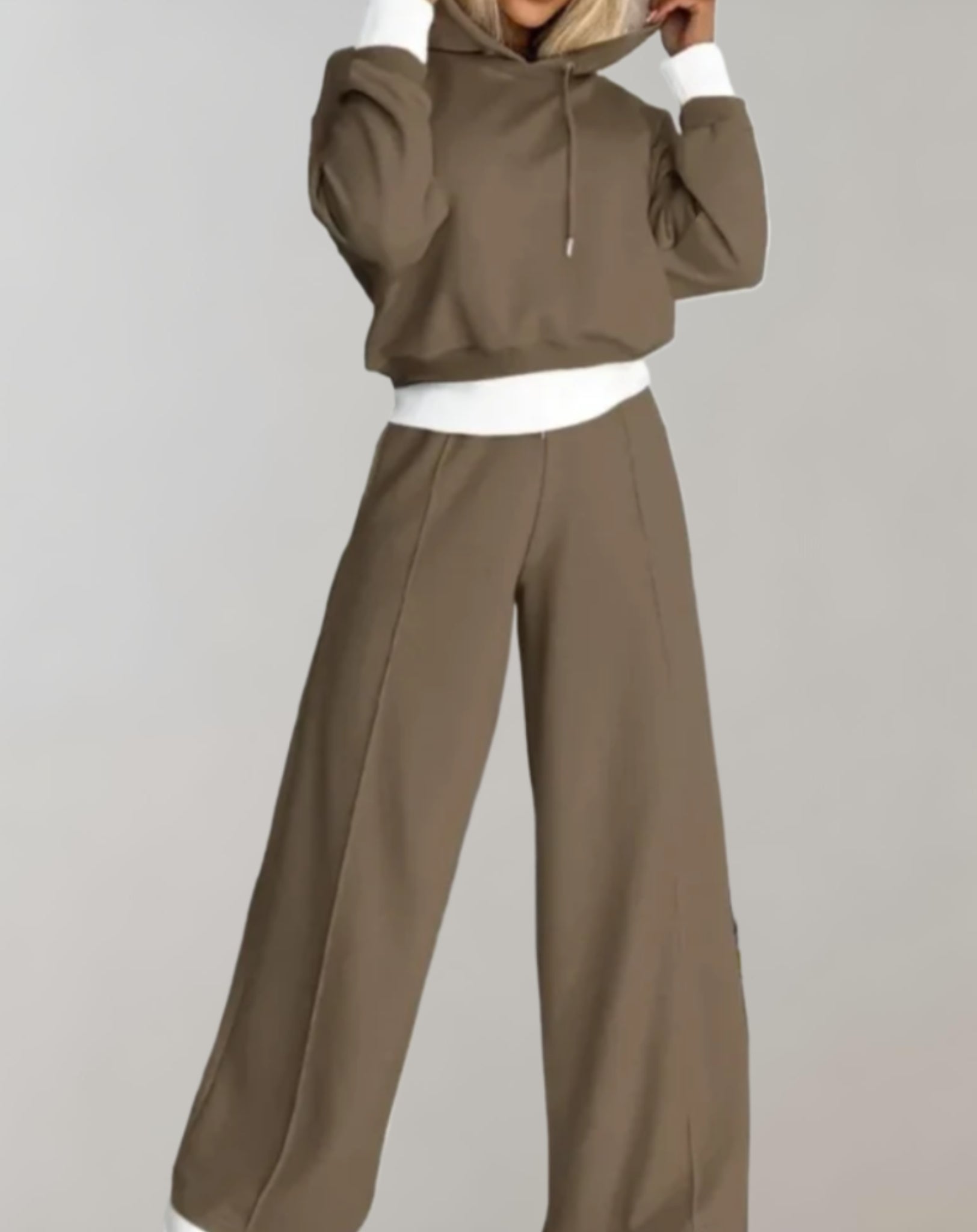 2-Delig Huispak Cropped Hoodie & Broek - Romy