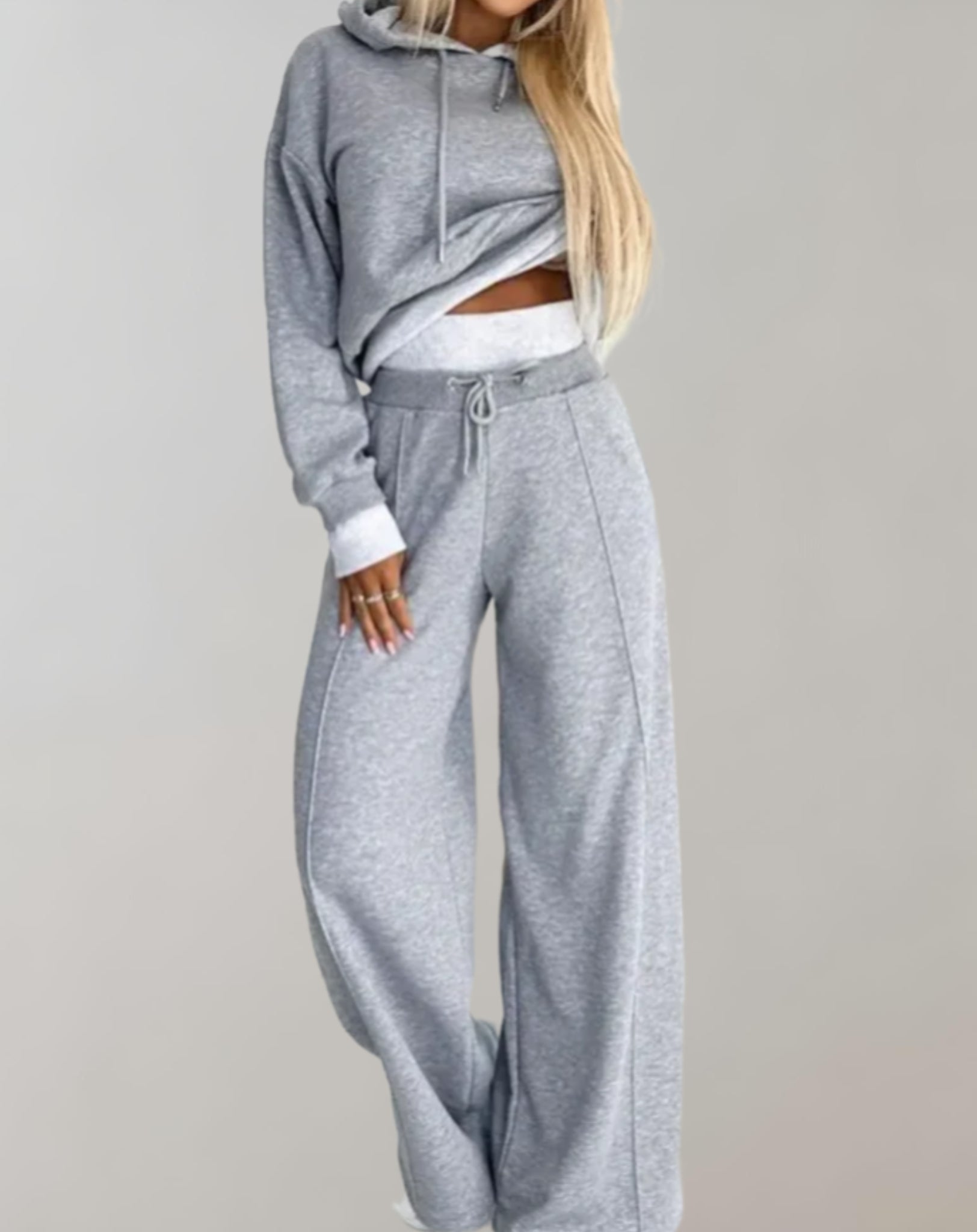 2-Delig Huispak Cropped Hoodie & Broek - Romy