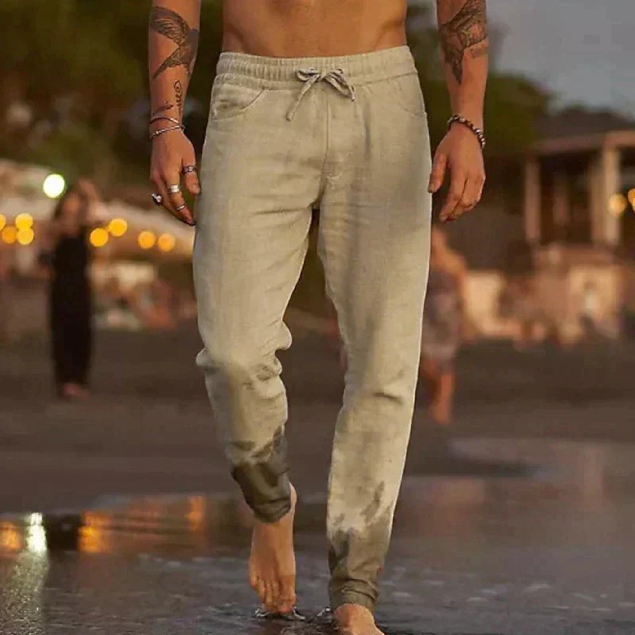 Jacks | Casual Linnen Zomerbroek Voor Heren | Lang