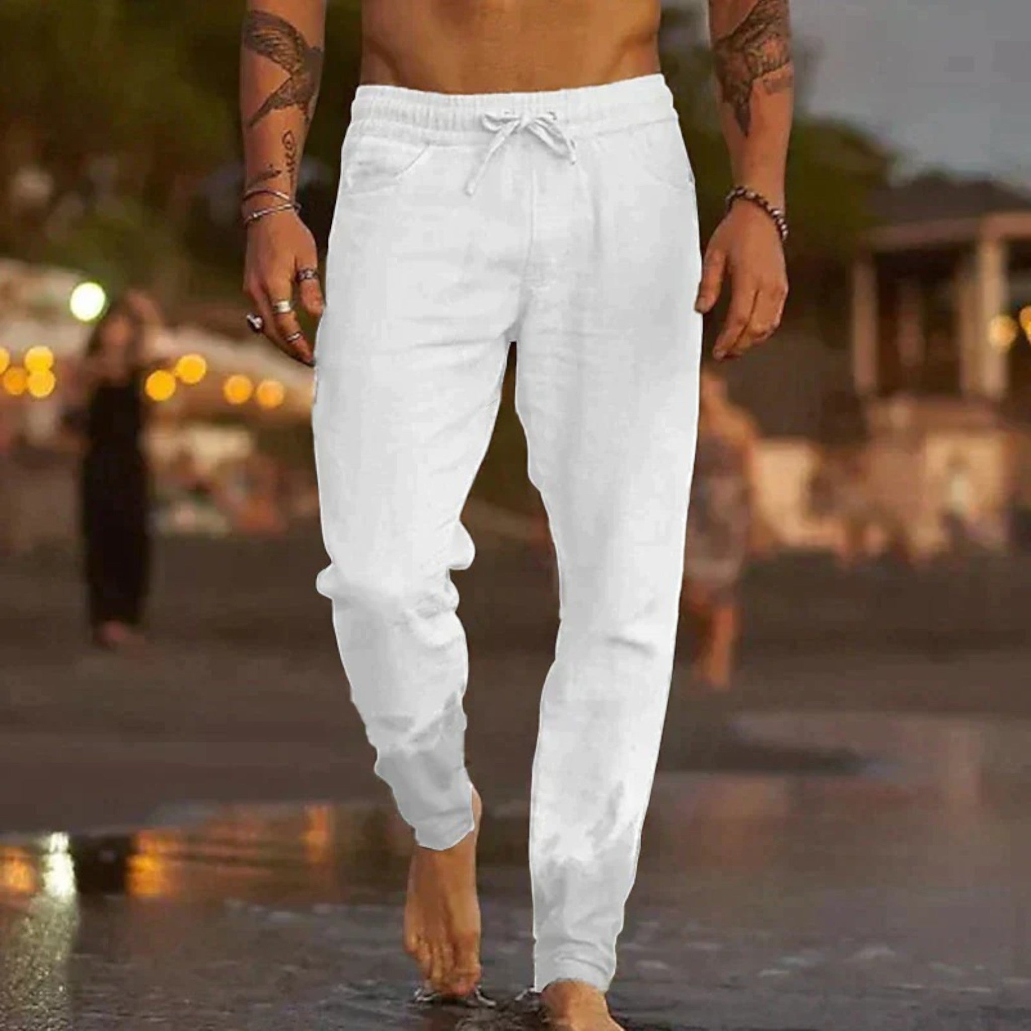 Jacks | Casual Linnen Zomerbroek Voor Heren | Lang