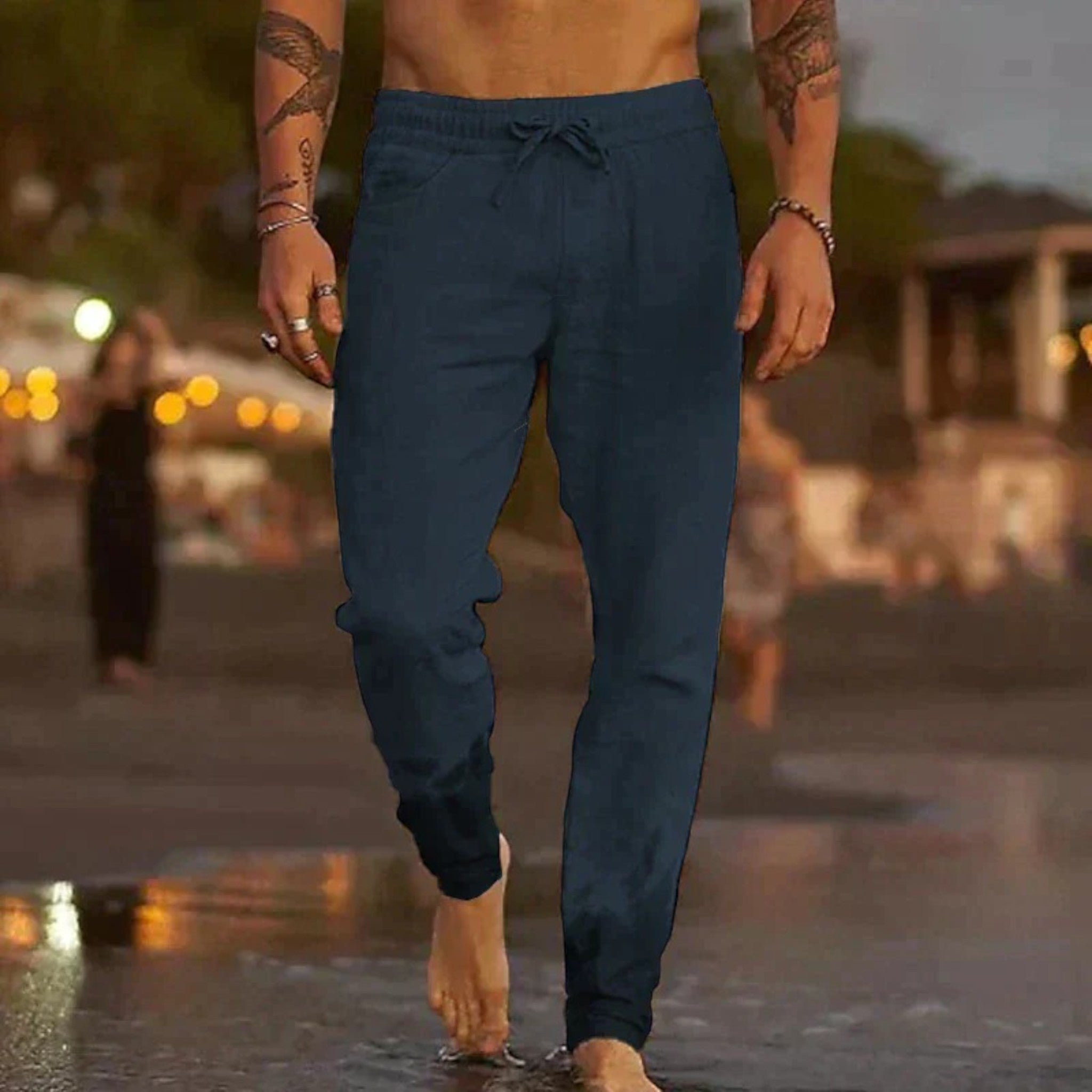 Jacks | Casual Linnen Zomerbroek Voor Heren | Lang