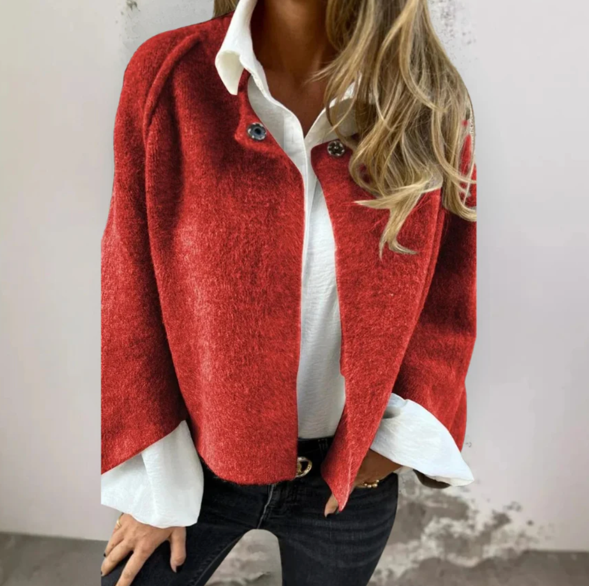 Oversized Gebreide Cardigan | Knoopsluiting