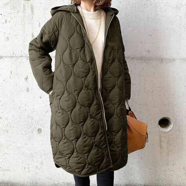 Lange Warme Winterjas Met Capuchon