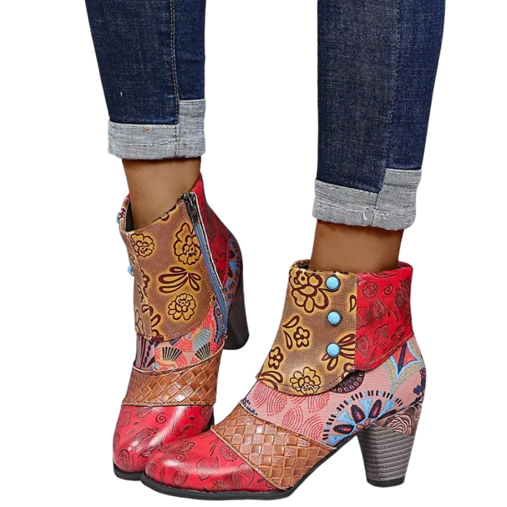 Vintage Dames Laarzen Met Hak En Trendy Uitstraling - Carla