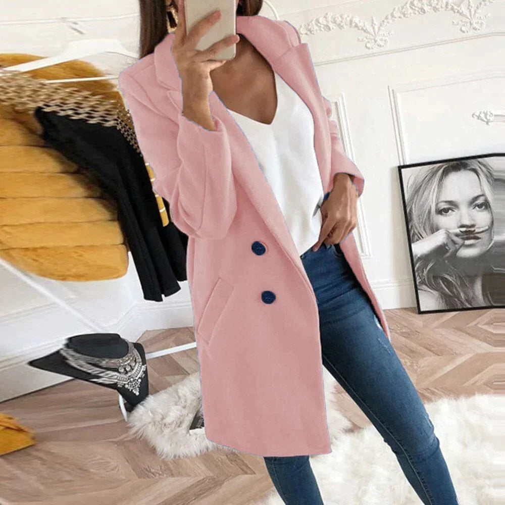 Fenna - Klassieke Dames Trenchcoat Met Knopen