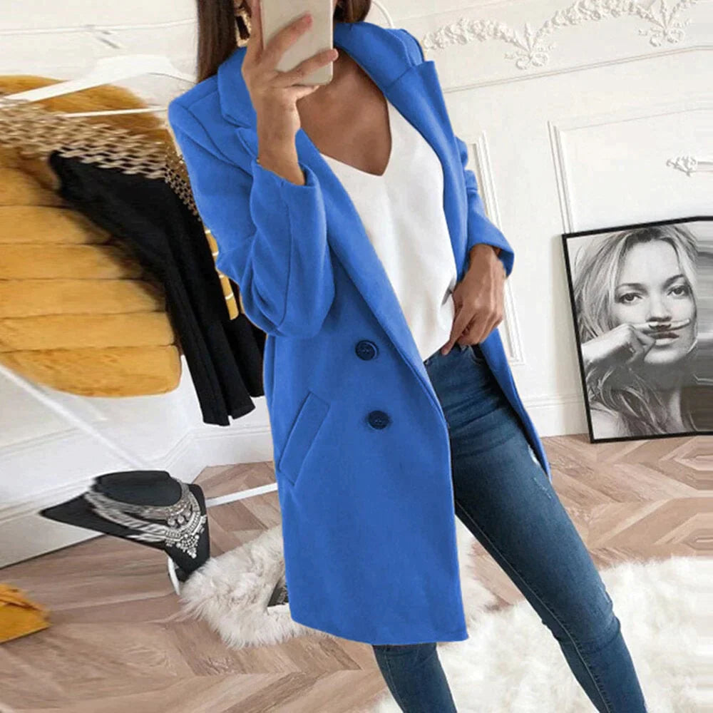 Fenna - Klassieke Dames Trenchcoat Met Knopen