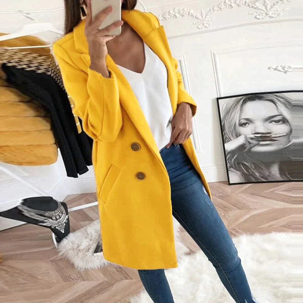 Fenna - Klassieke Dames Trenchcoat Met Knopen