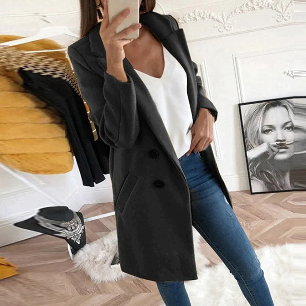 Fenna - Klassieke Dames Trenchcoat Met Knopen