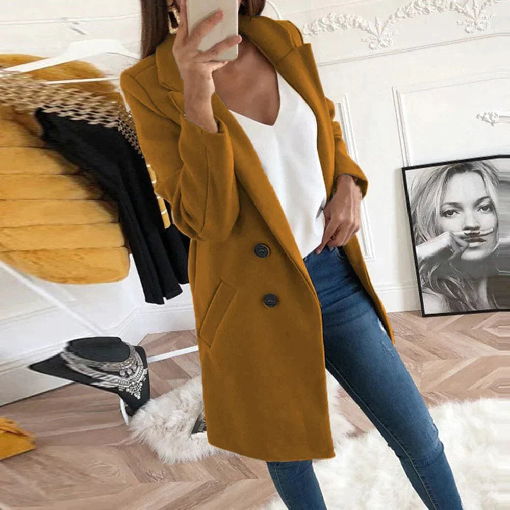 Fenna - Klassieke Dames Trenchcoat Met Knopen
