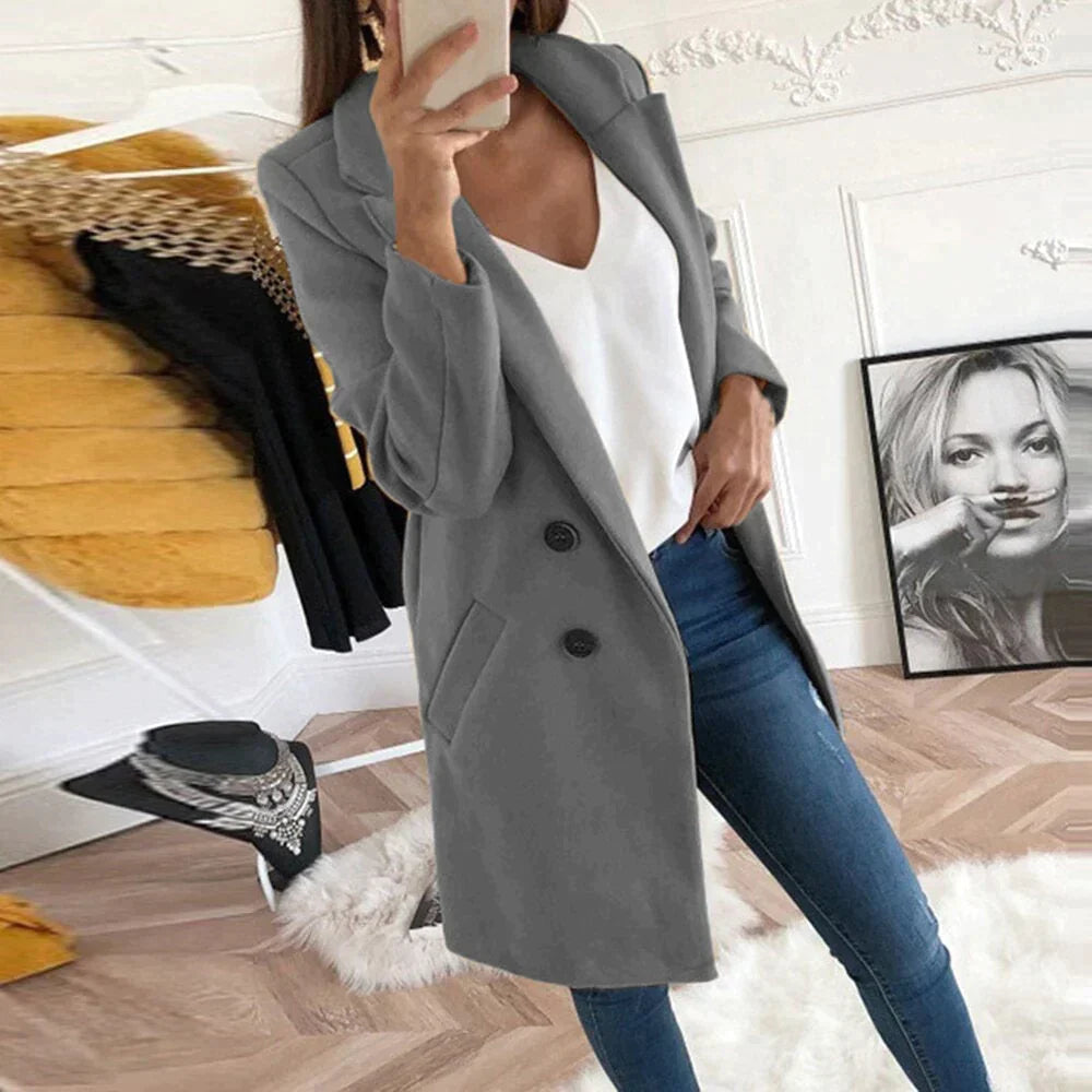 Fenna - Klassieke Dames Trenchcoat Met Knopen