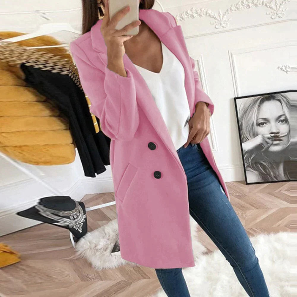 Fenna - Klassieke Dames Trenchcoat Met Knopen