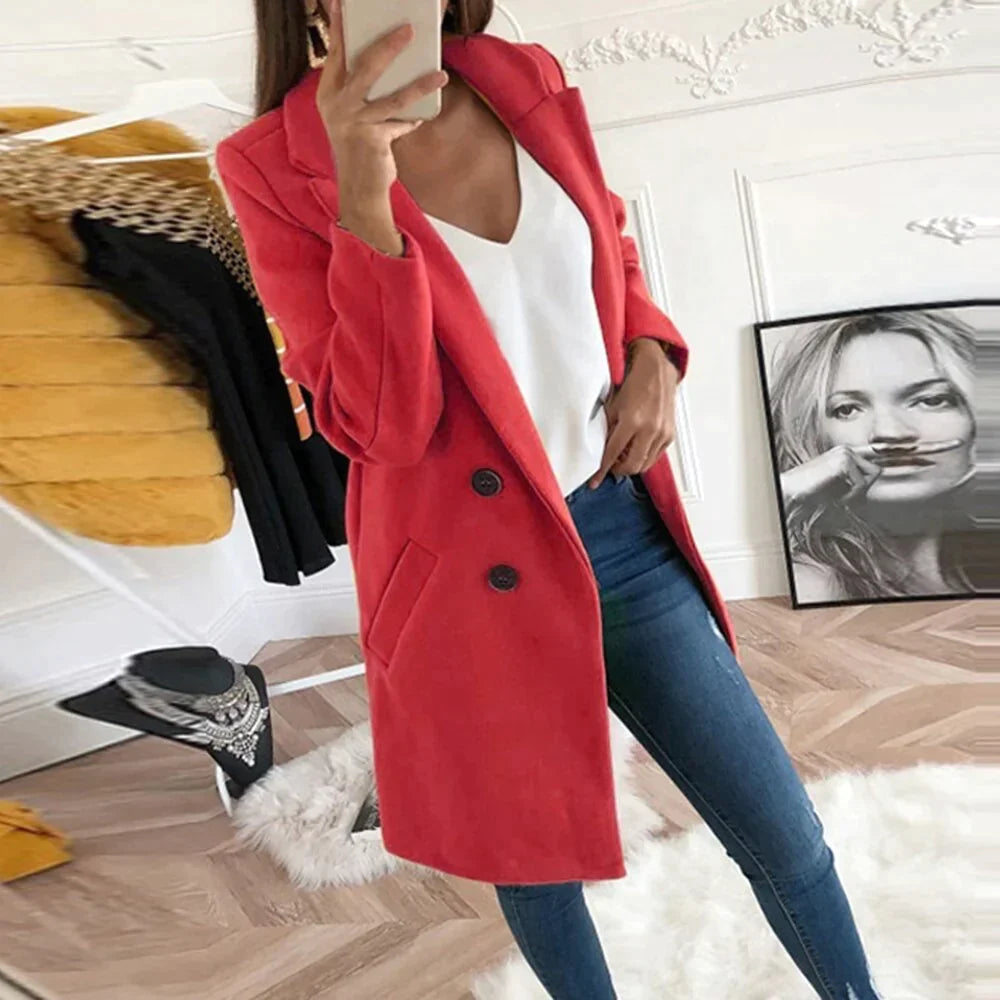 Fenna - Klassieke Dames Trenchcoat Met Knopen