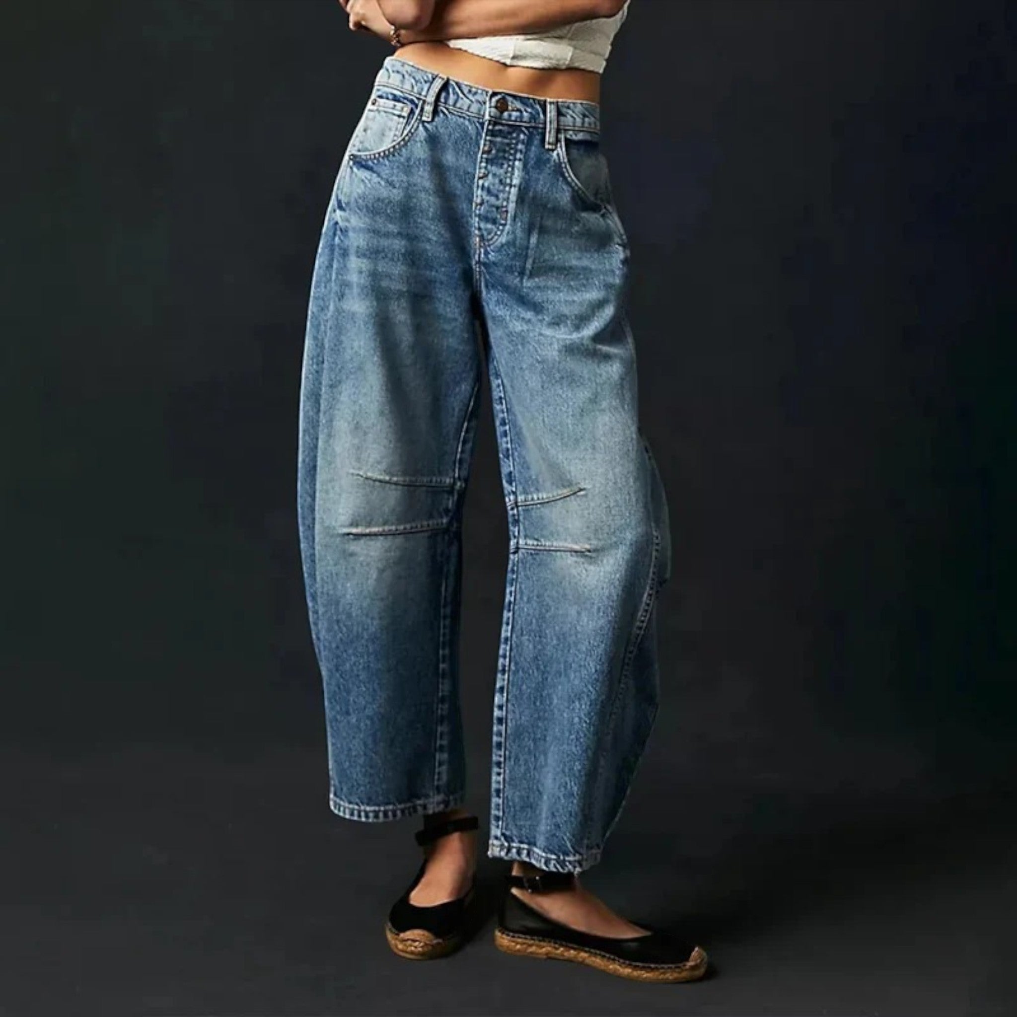 Angela | Broek Met Wijde Pijpen
