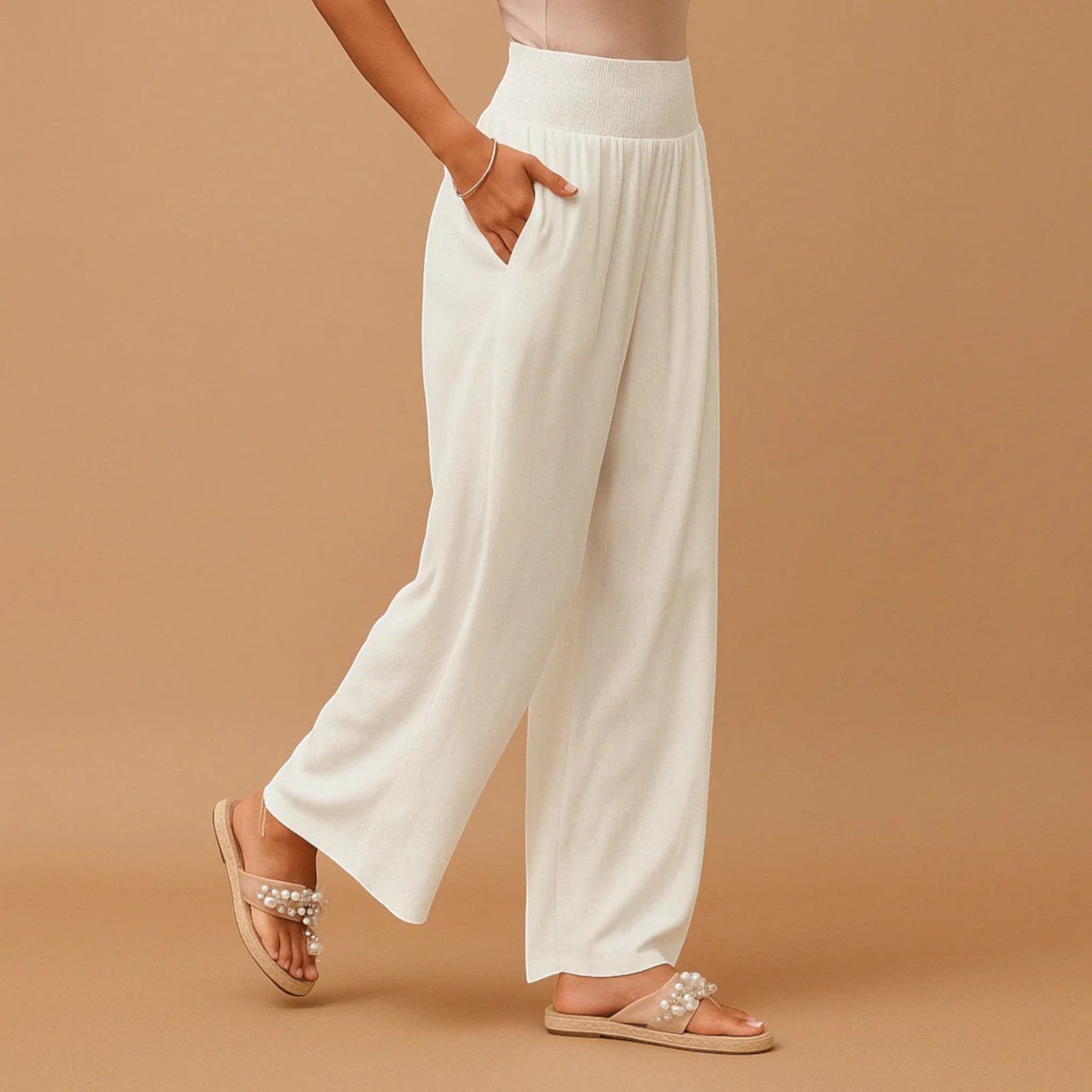 Lara | Broek Met Stretch | Zomer