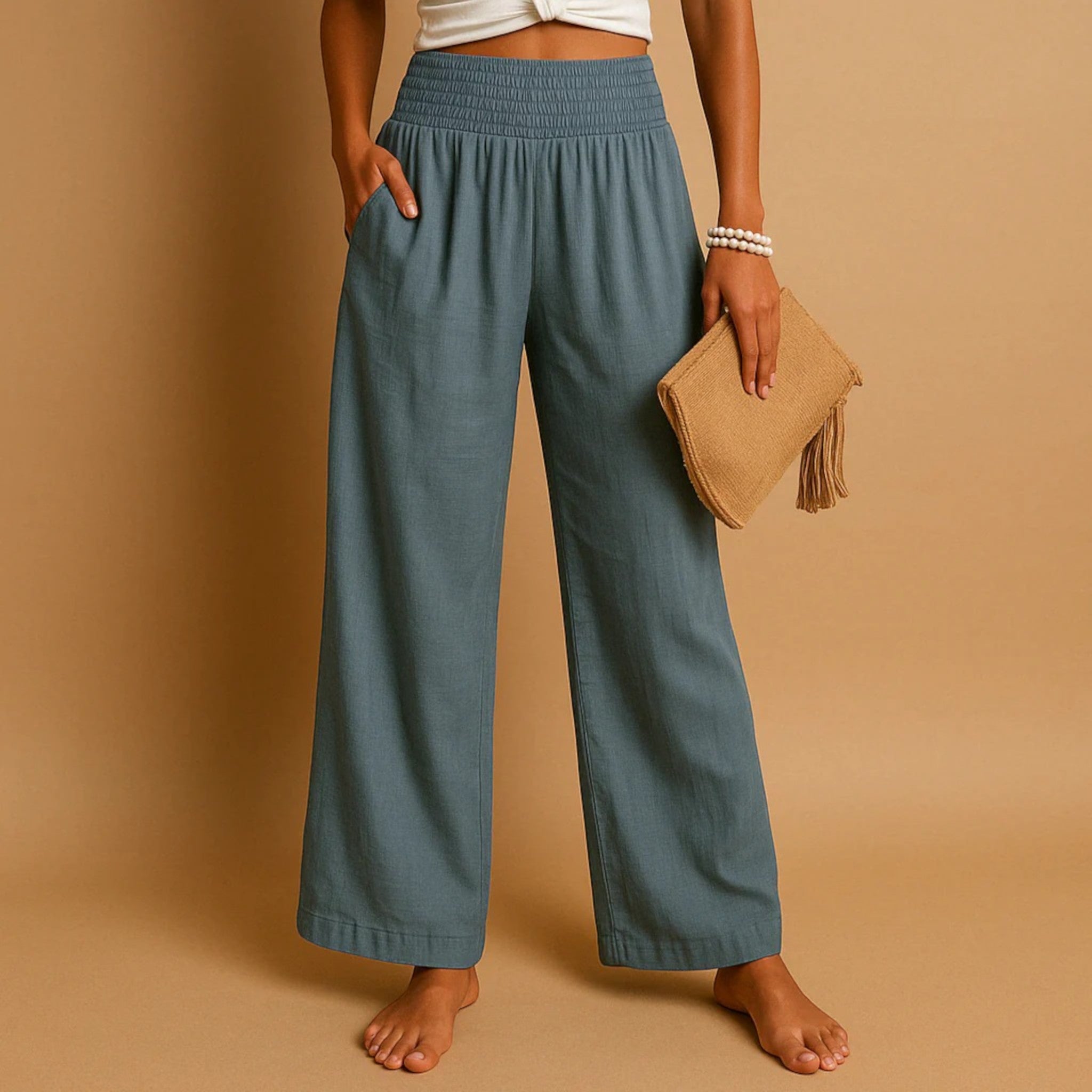 Lara | Broek Met Stretch | Zomer
