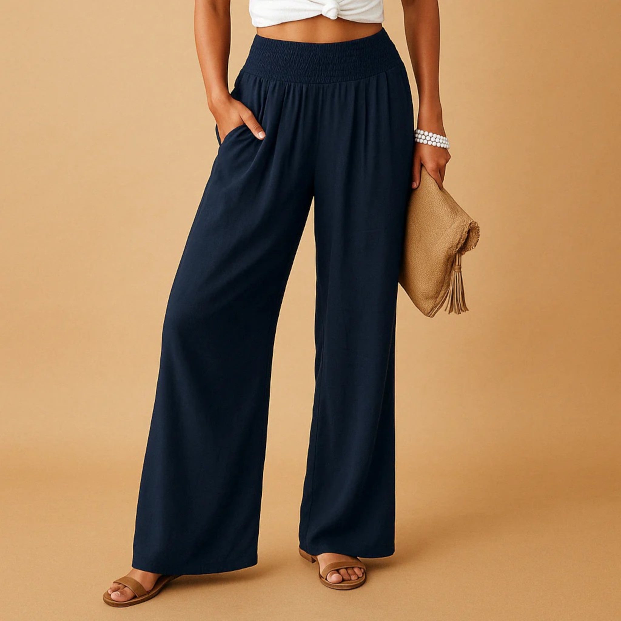 Lara | Broek Met Stretch | Zomer