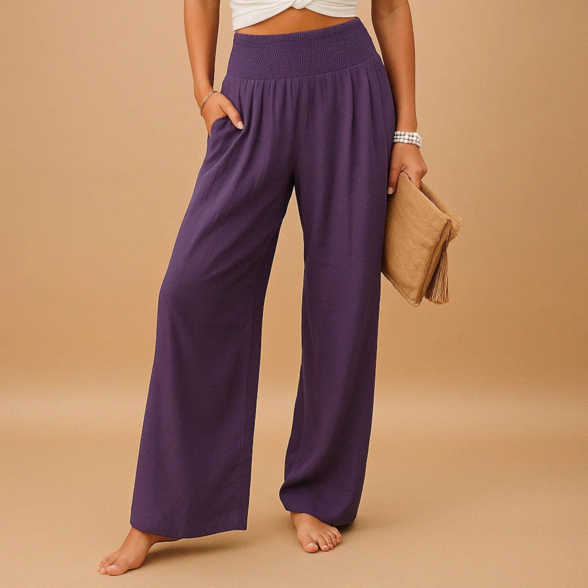 Lara | Broek Met Stretch | Zomer