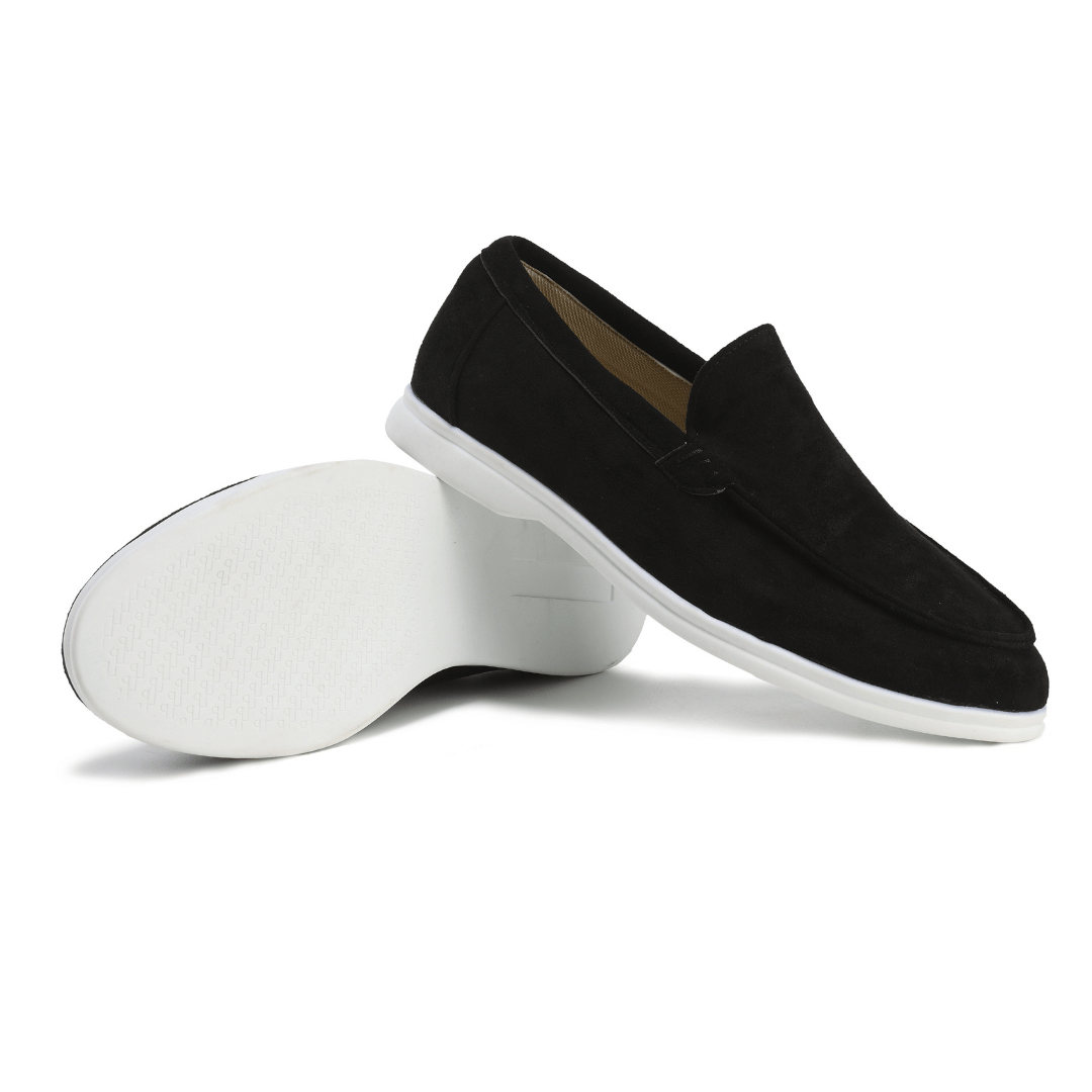 Half Leren Suède Loafers - George