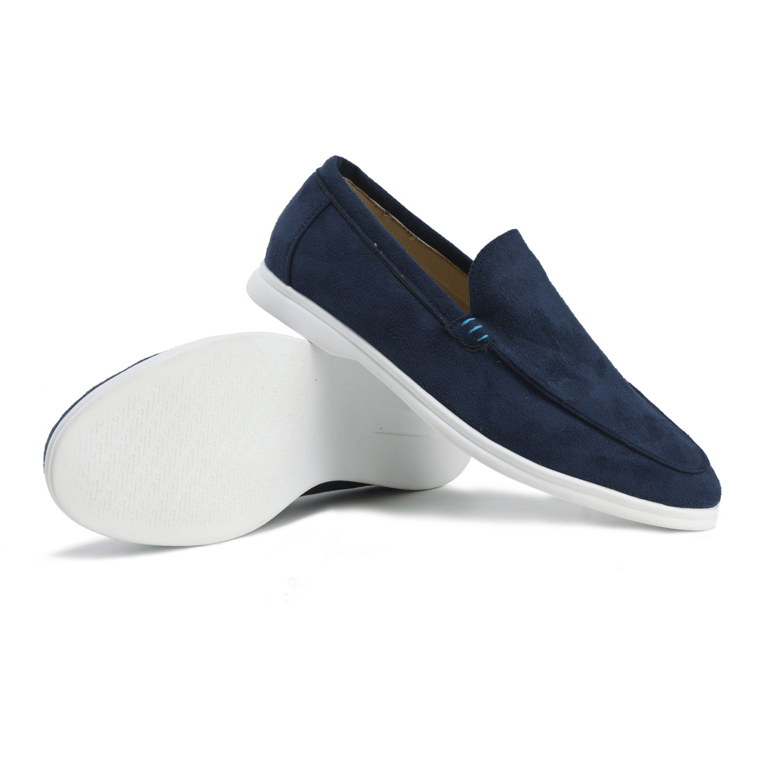 Half Leren Suède Loafers - George