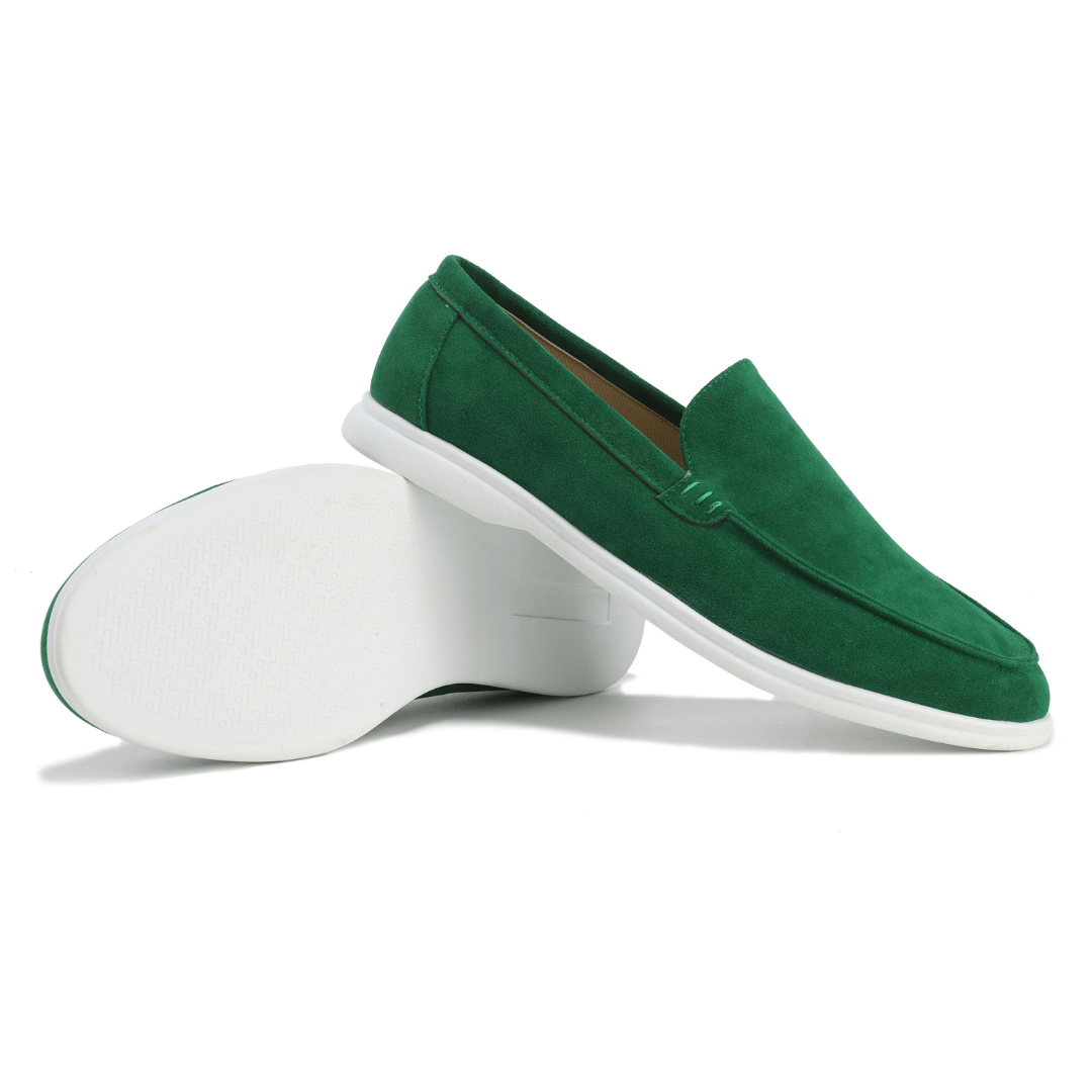 Half Leren Suède Loafers - George