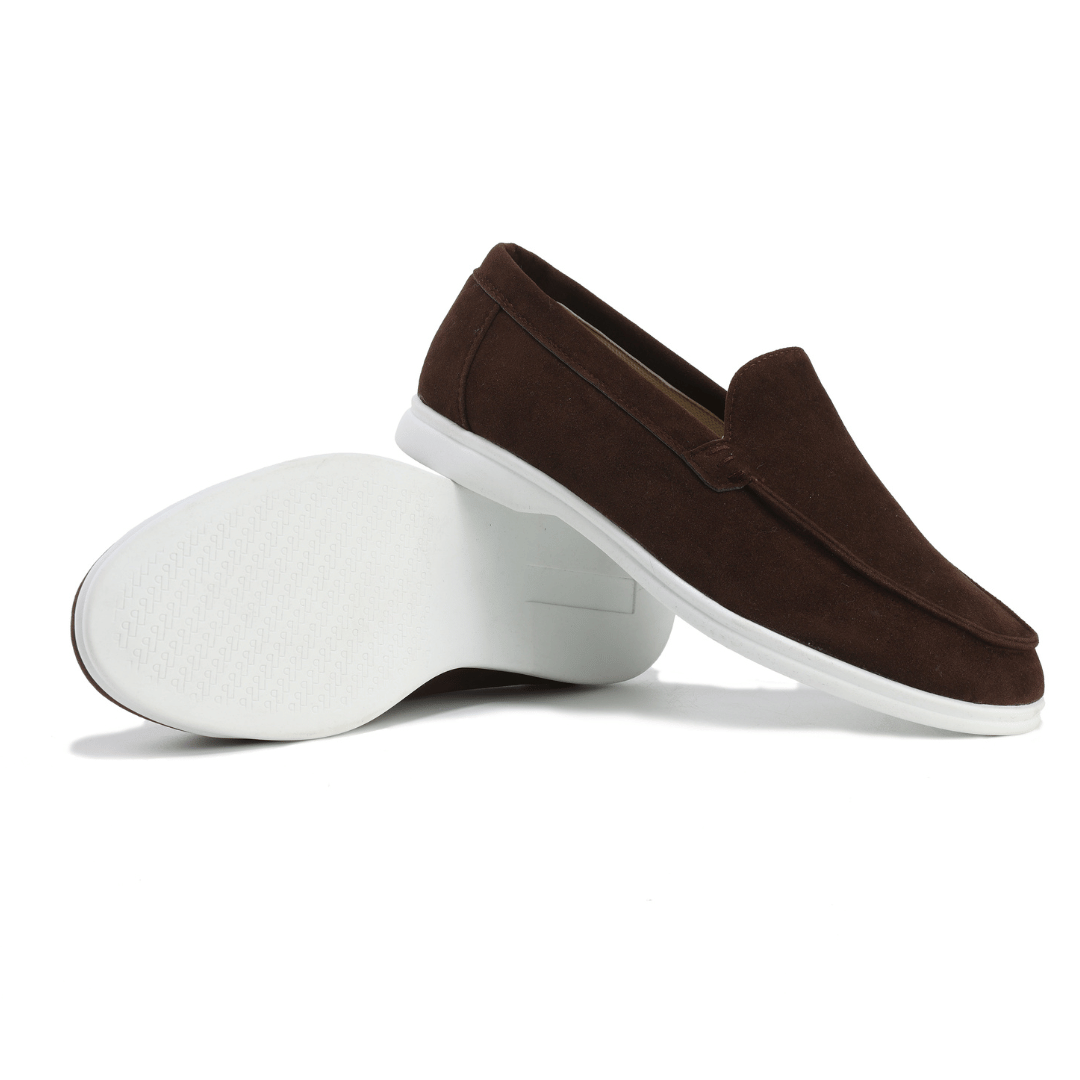 Half Leren Suède Loafers - George