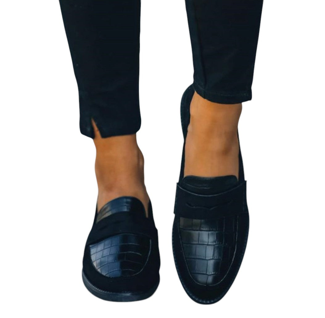 Leren Loafers Zwart voor Dames