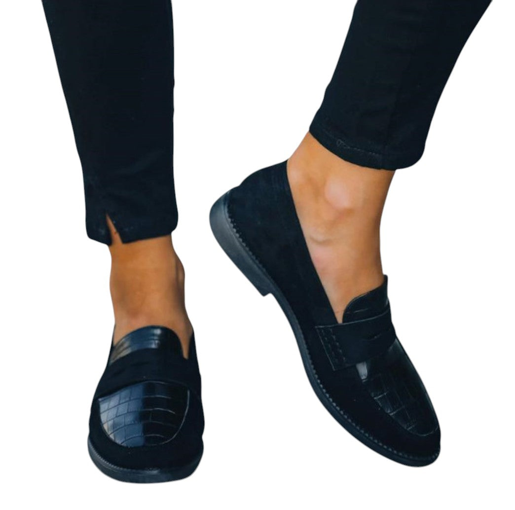 Leren Loafers Zwart voor Dames