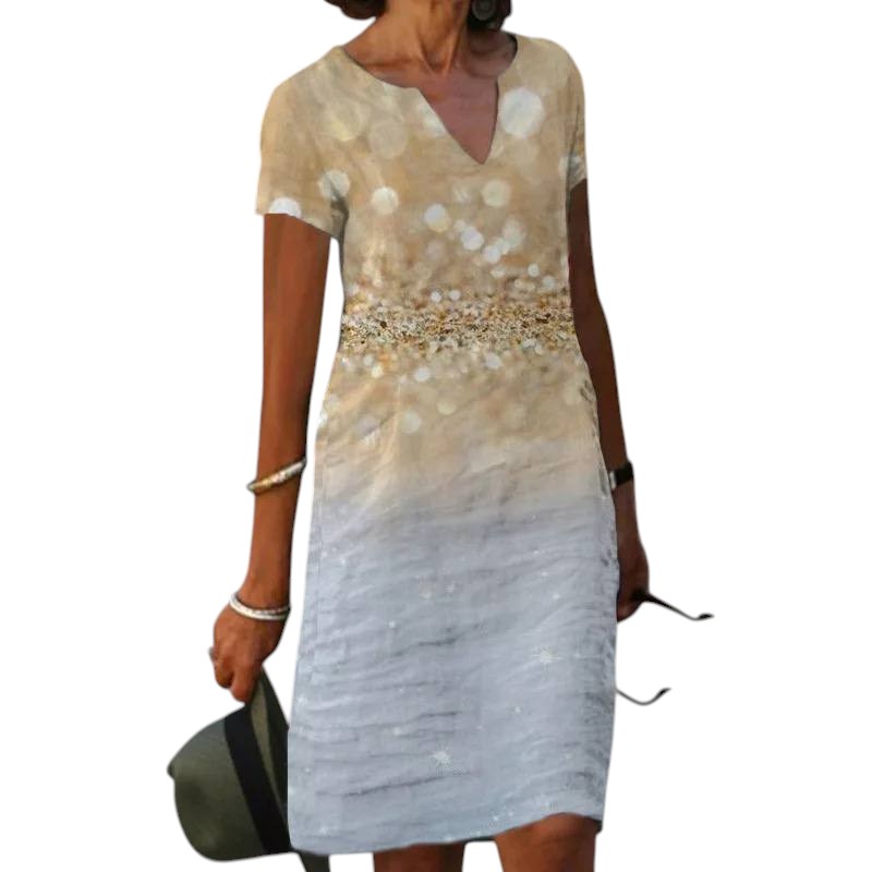 Dames Midi Bloemenprint Jurk
