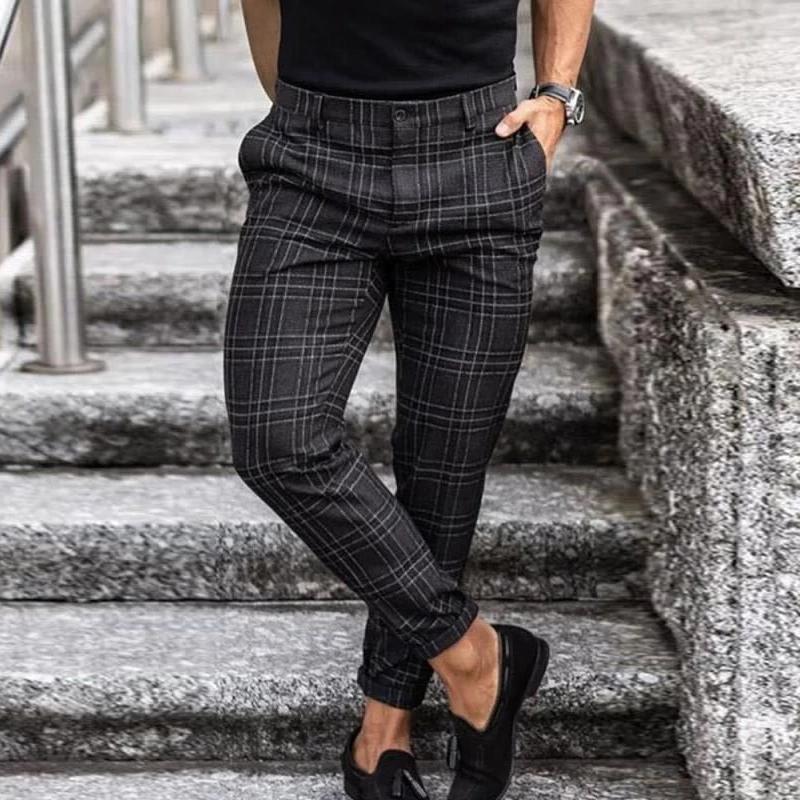 Stijlvol Geruite Heren Pantalon