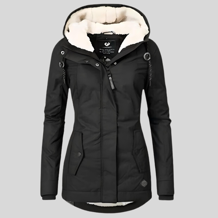 Teresa - Lange Winterjas Met Capuchon & Voering