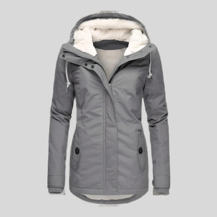 Teresa - Lange Winterjas Met Capuchon & Voering