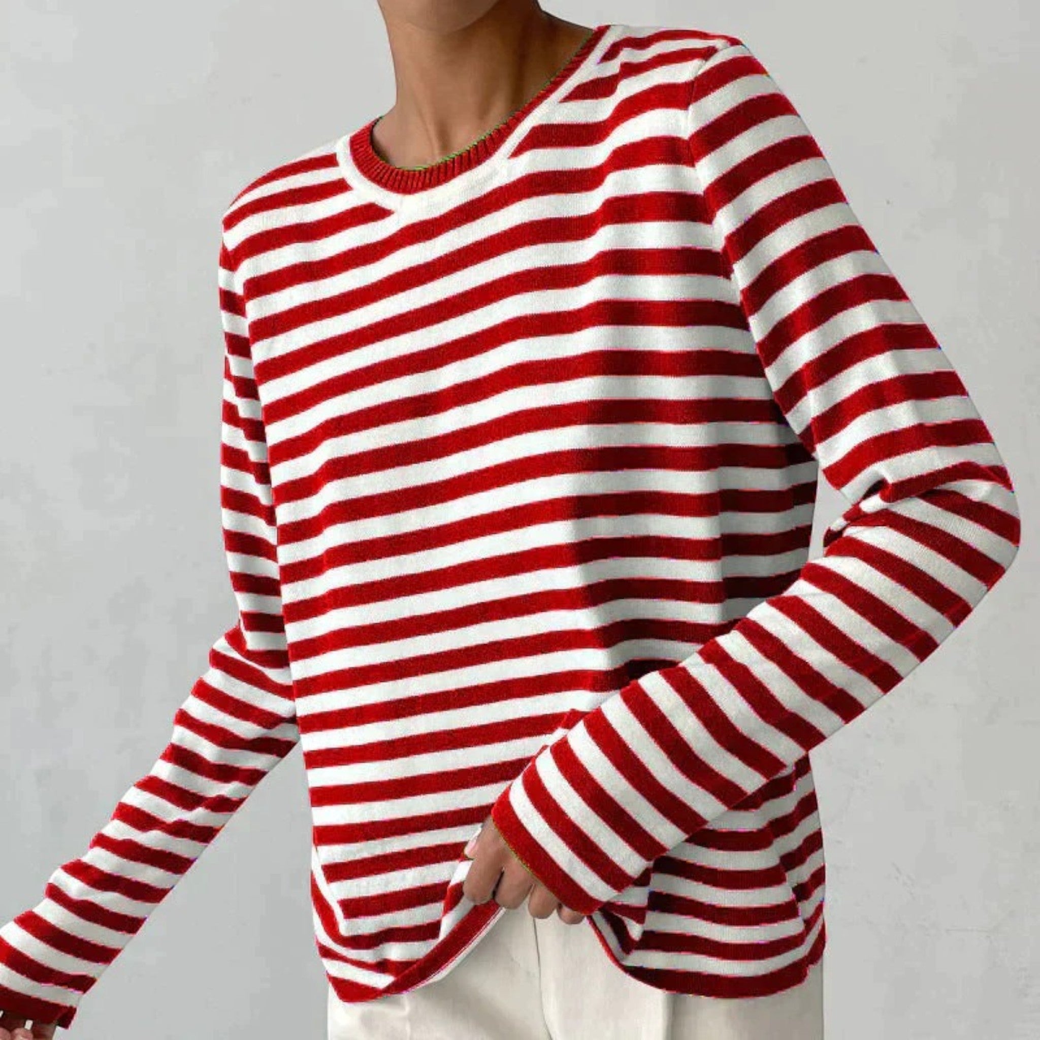 Leona | Klassiek Gestreept Shirt Met Lange Mouwen