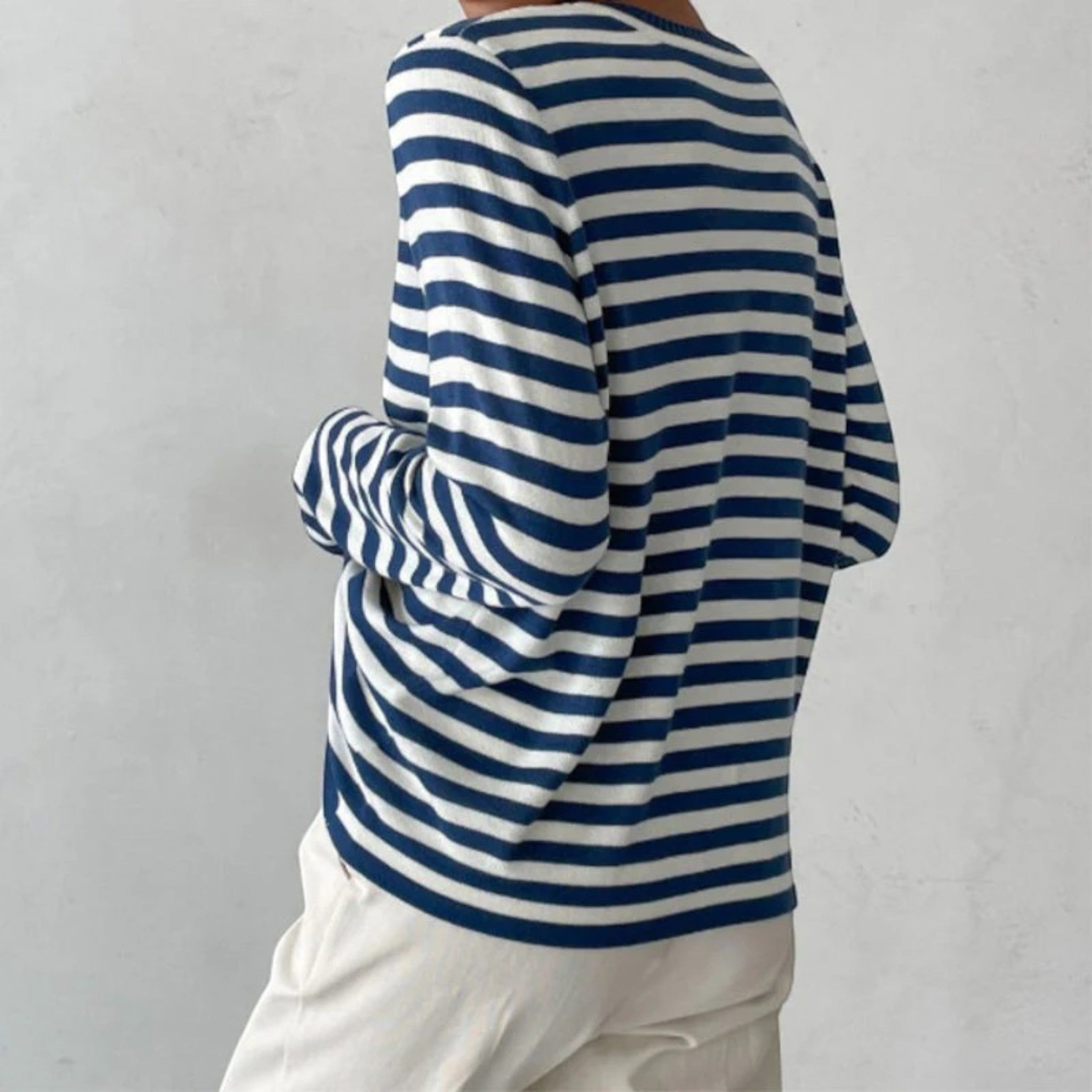 Leona | Klassiek Gestreept Shirt Met Lange Mouwen