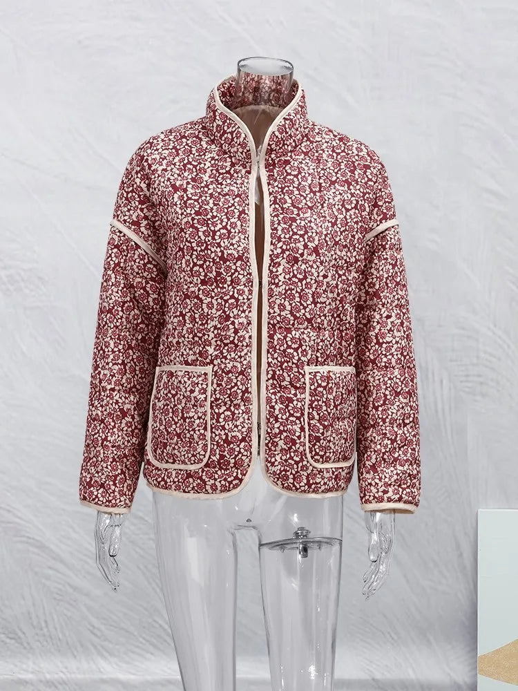 Lisana - Vintage Jas Met Bloemenprint Dames