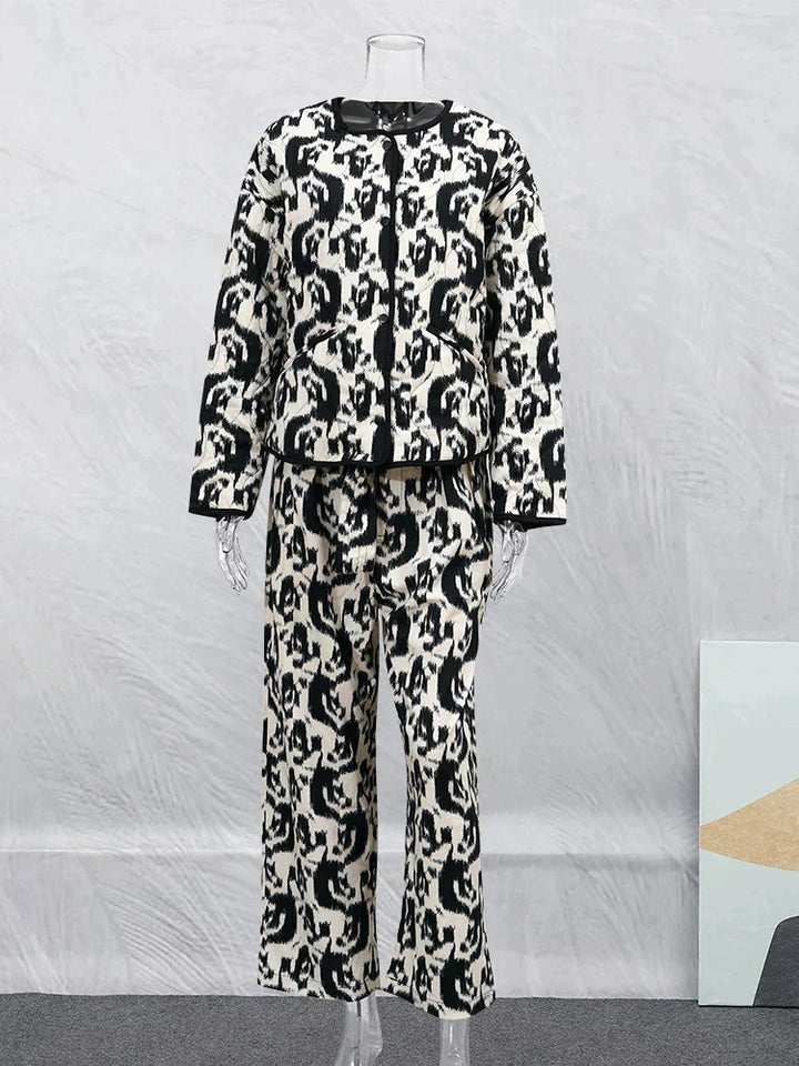 Lisana - Vintage Jas Met Bloemenprint Dames