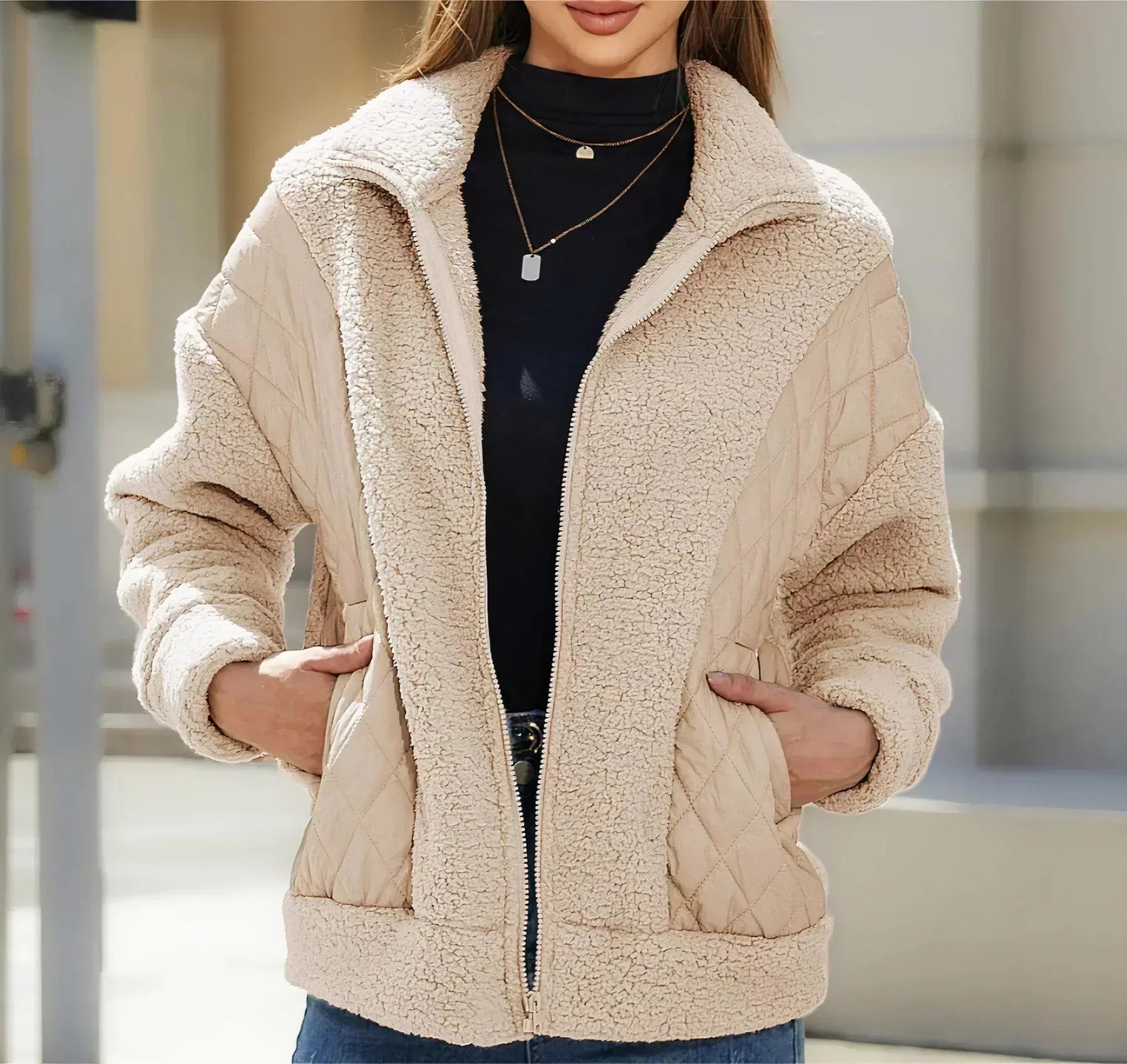 Warme Pluche Jas Voor Dames - Julia