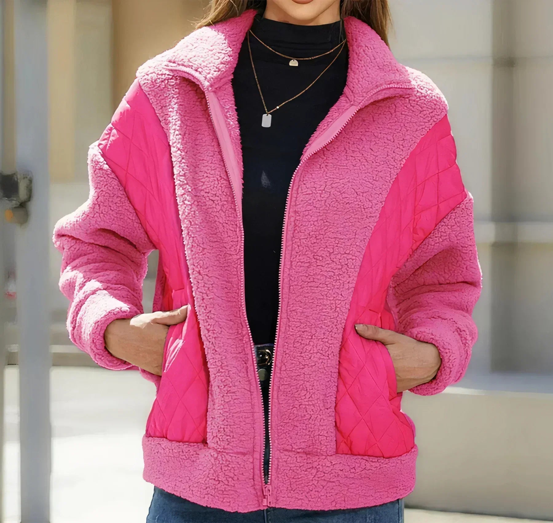 Warme Pluche Jas Voor Dames - Julia