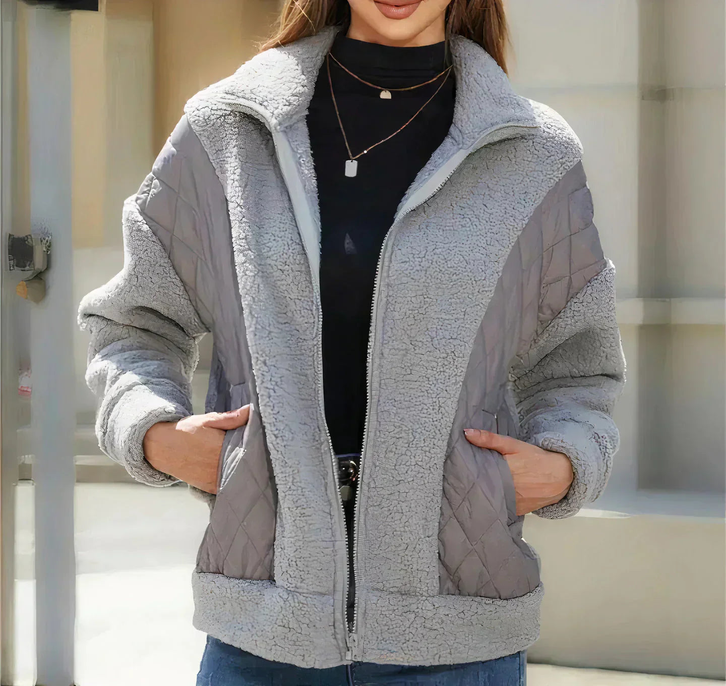 Warme Pluche Jas Voor Dames - Julia