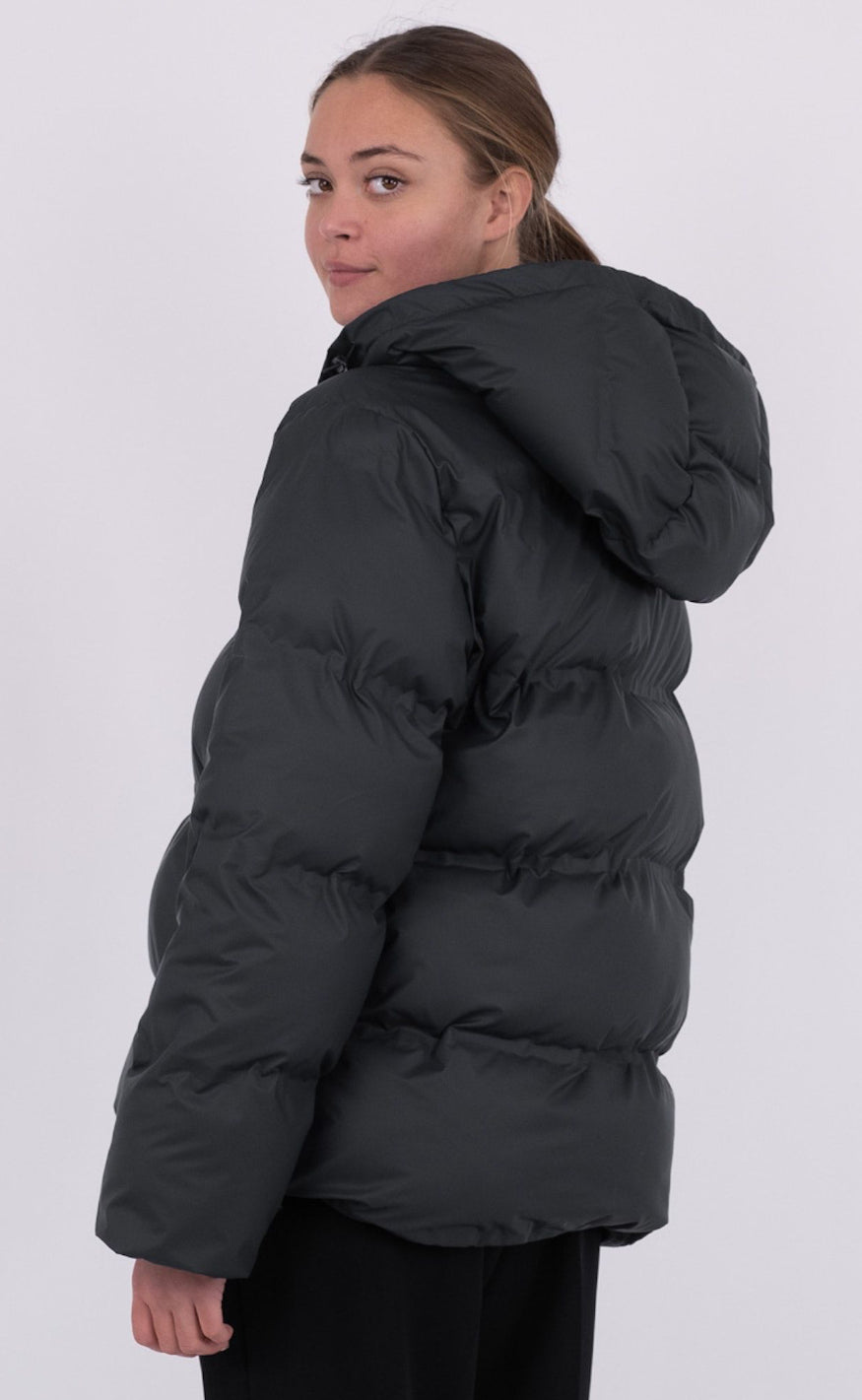 Warme Zwarte Puffer Winterjas Voor Dames - Sarah